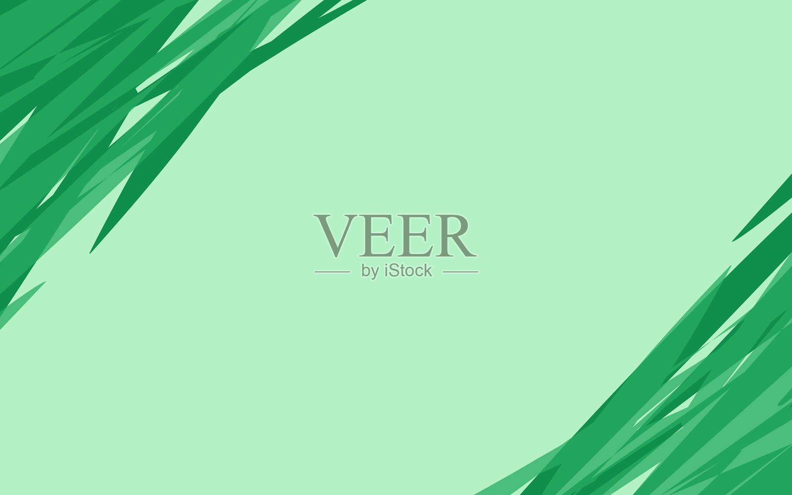 现代设计的绿色抽象框架背景，带有磨损效果插画图片素材