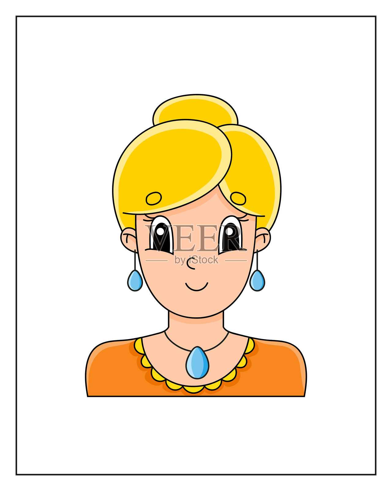 儿童角色的页面。明亮的图像。白色背景上孤立。矢量插图。插画图片素材