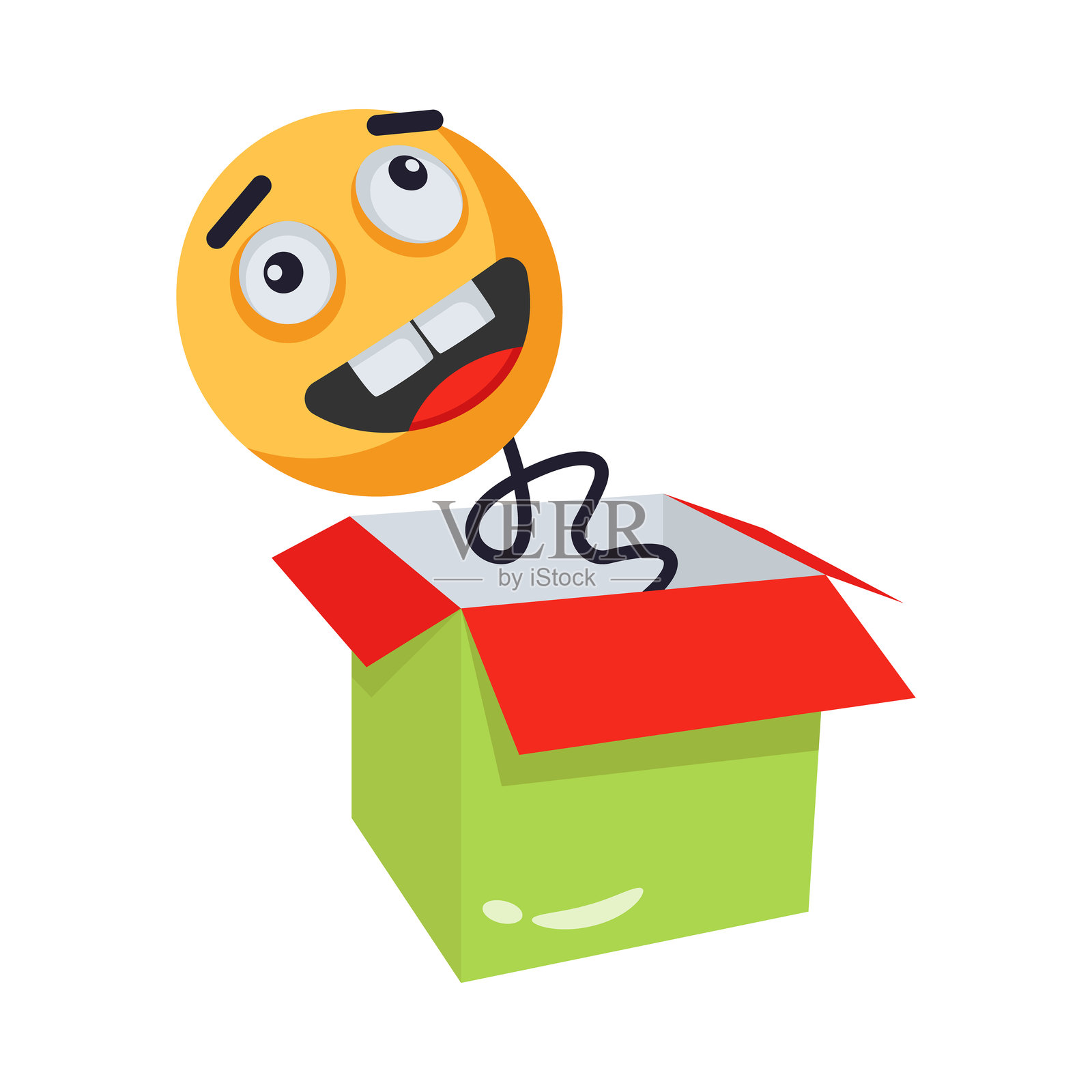 恶作剧惊喜插画图片素材