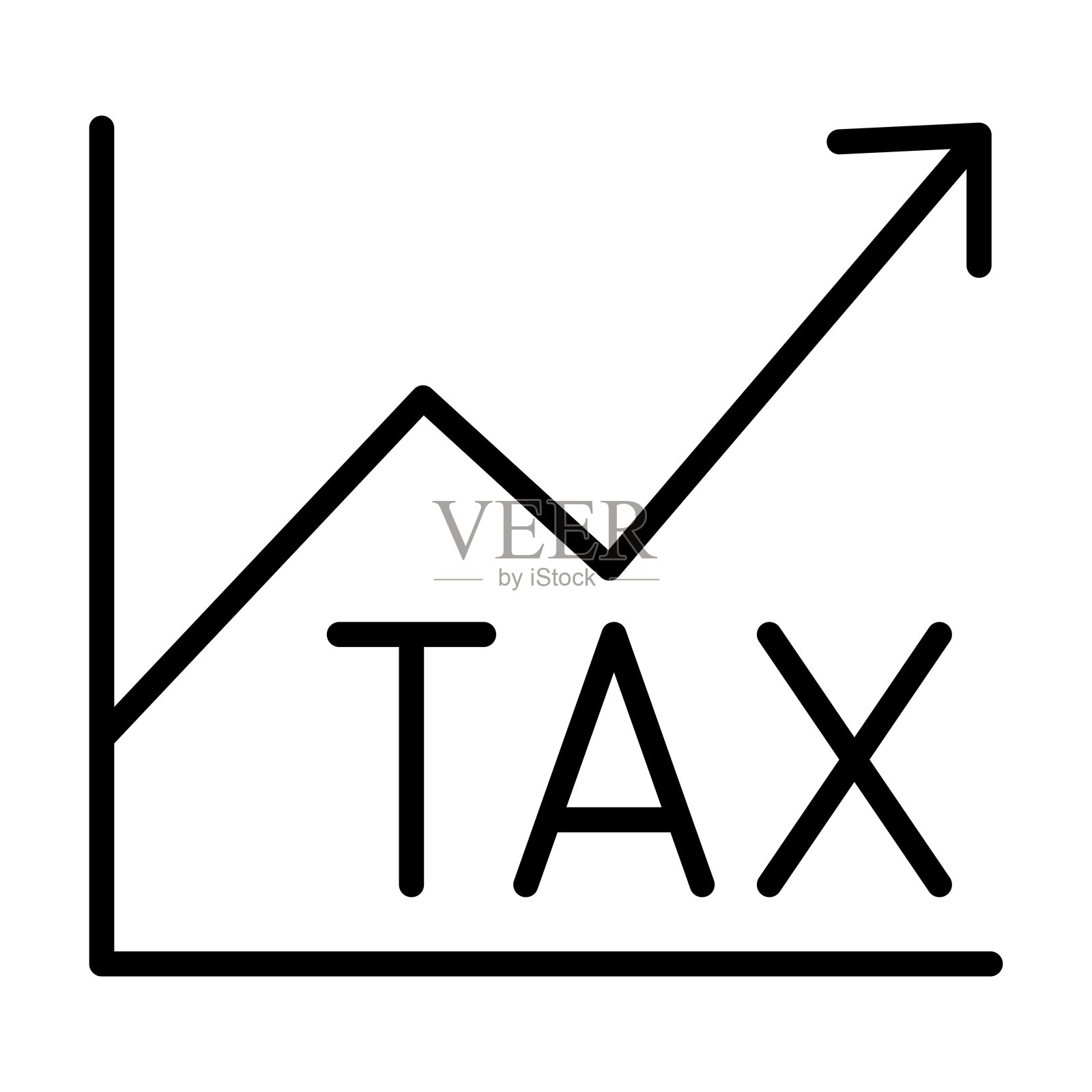 增加税收图标插画图片素材