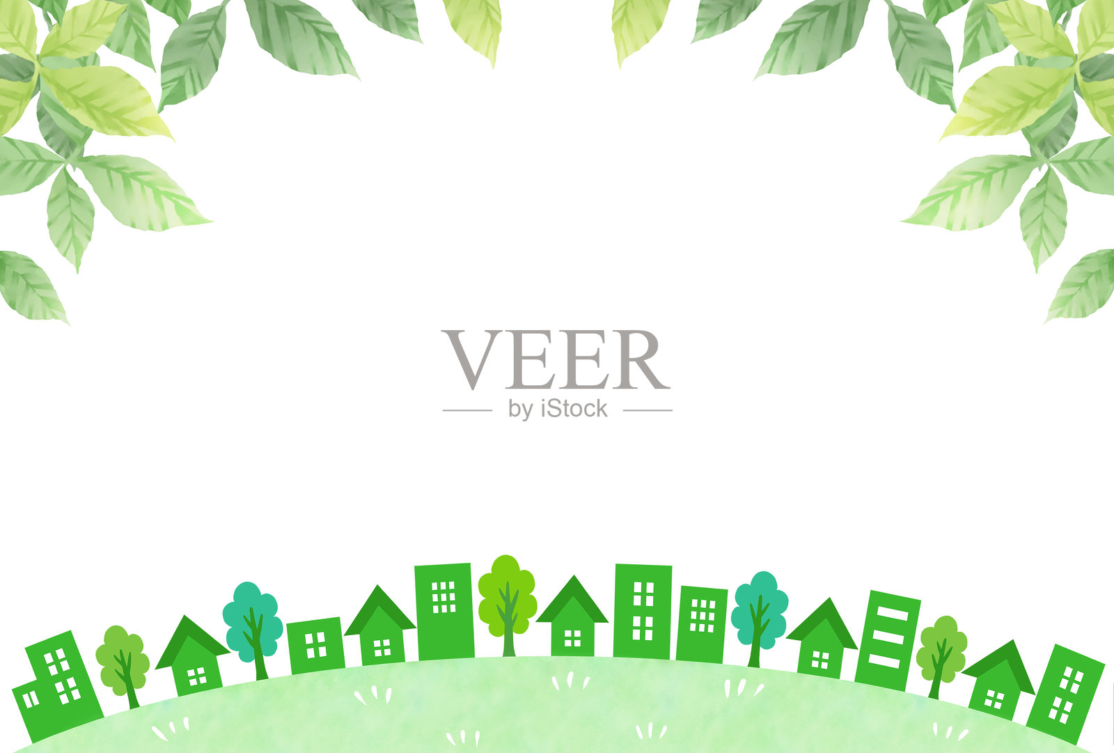 城市景观的背景插画图片素材