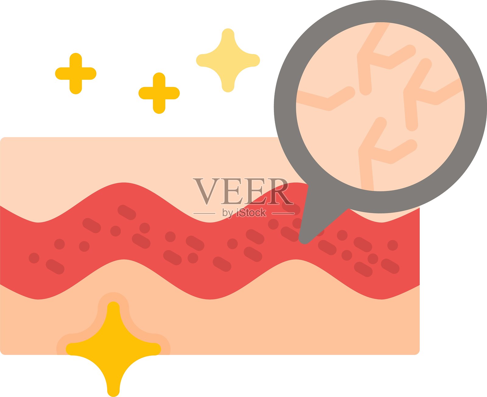 干燥肌肤图标插画图片素材