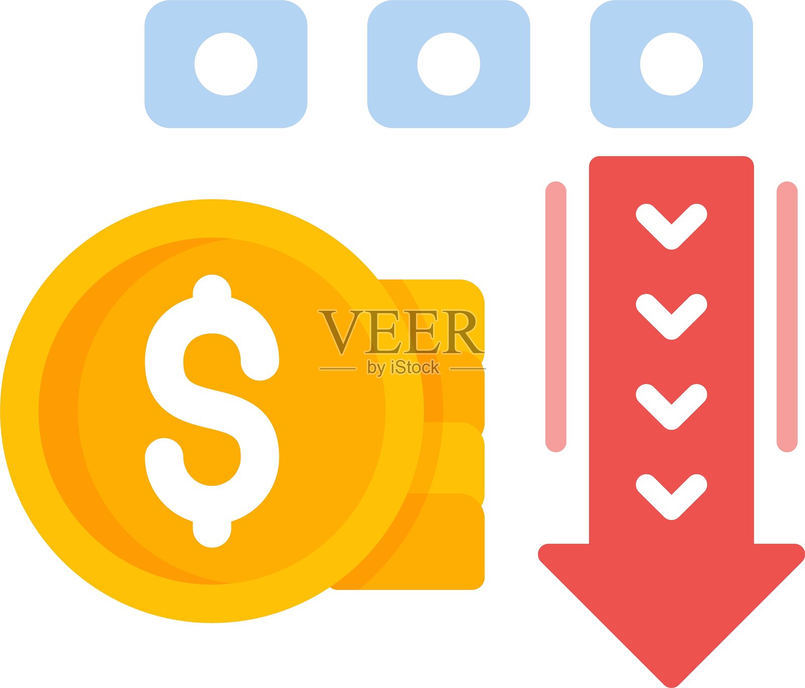 经济危机图标插画图片素材