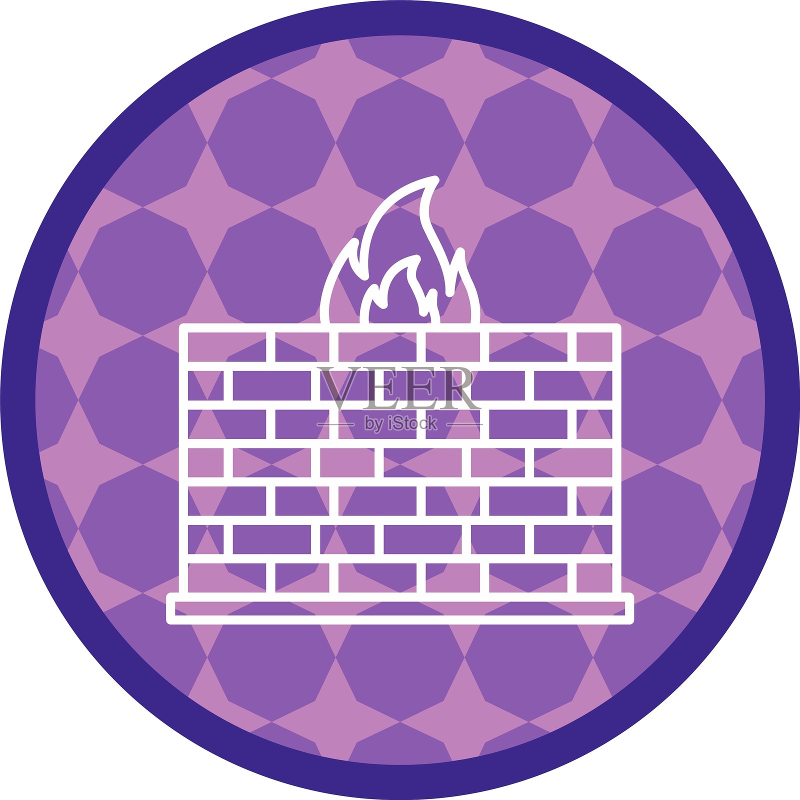 防火墙图标插画图片素材