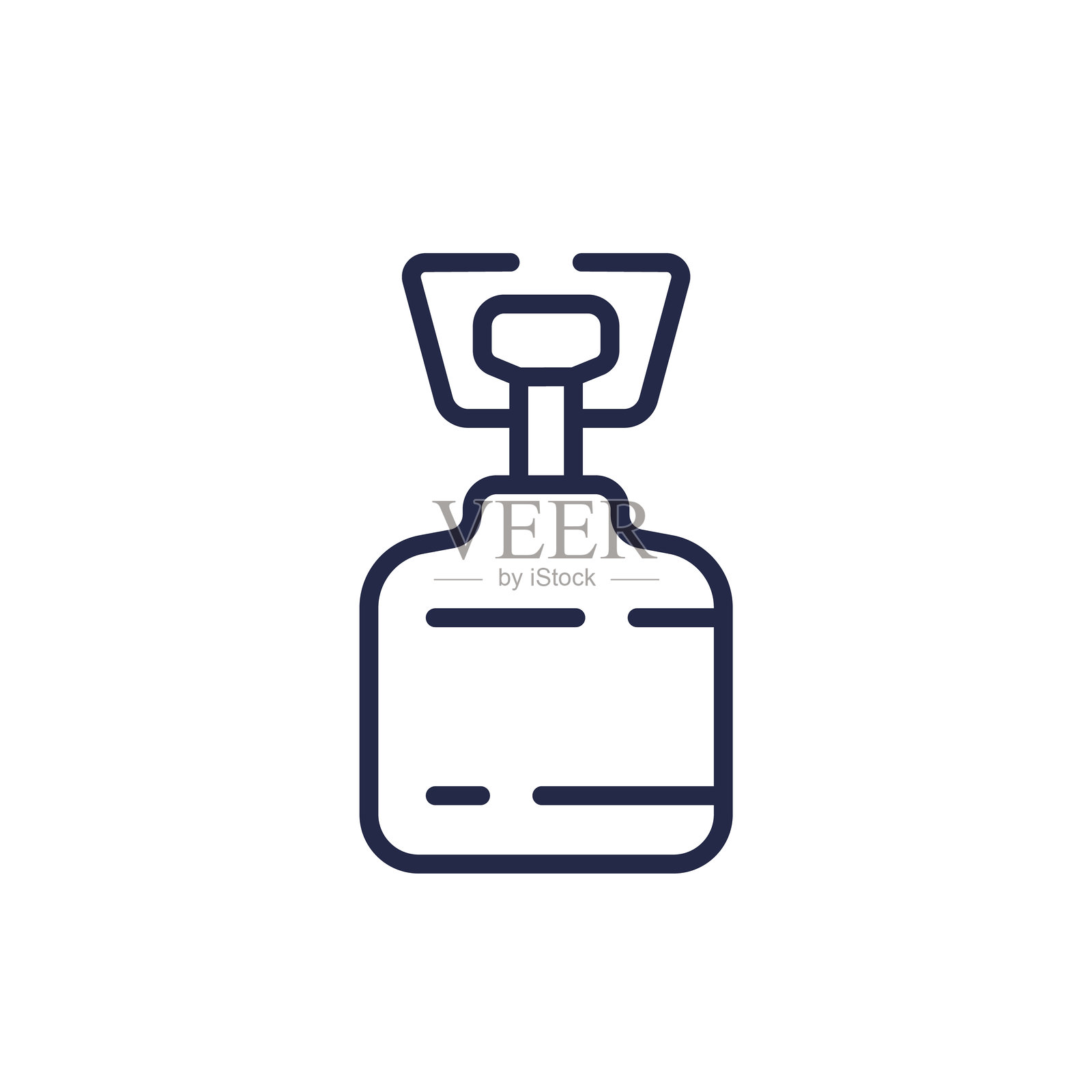 露营炉图标，燃气灶线条矢量图插画图片素材