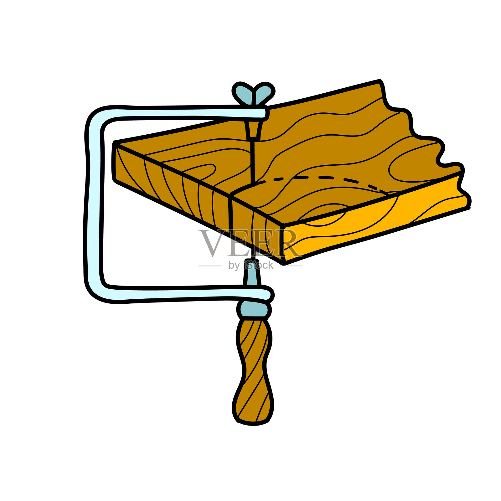 珠宝商可调锯手绘图插画图片素材