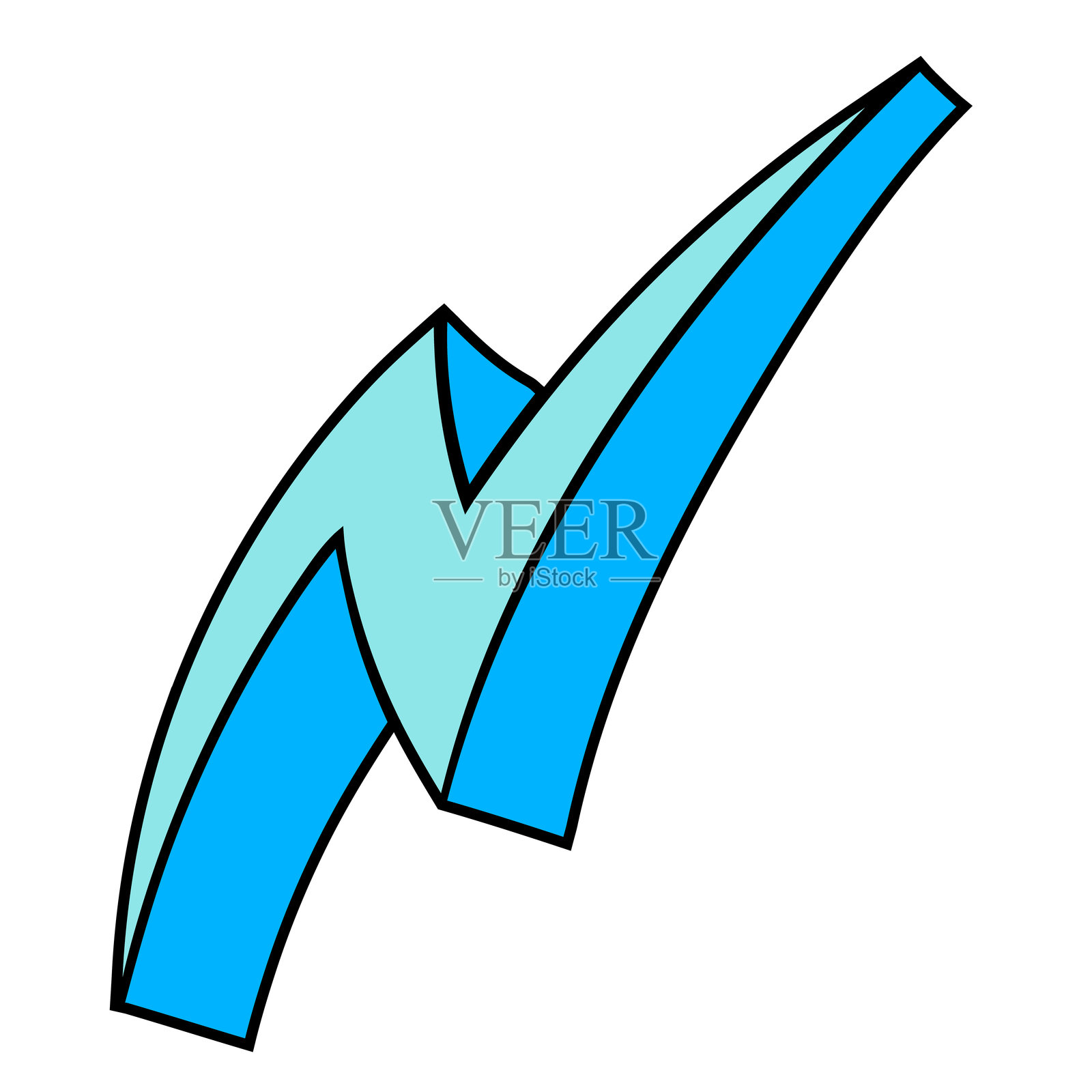 手绘雷电插画图片素材