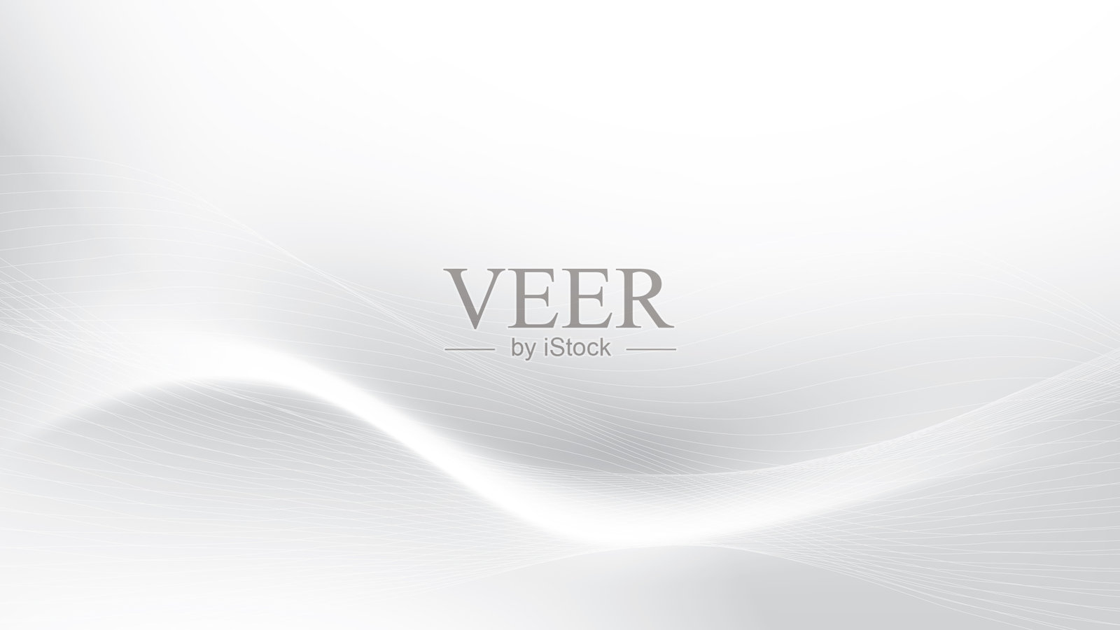 抽象的白色和灰色，现代设计条纹背景，带有曲线和波浪图案。矢量插图。插画图片素材