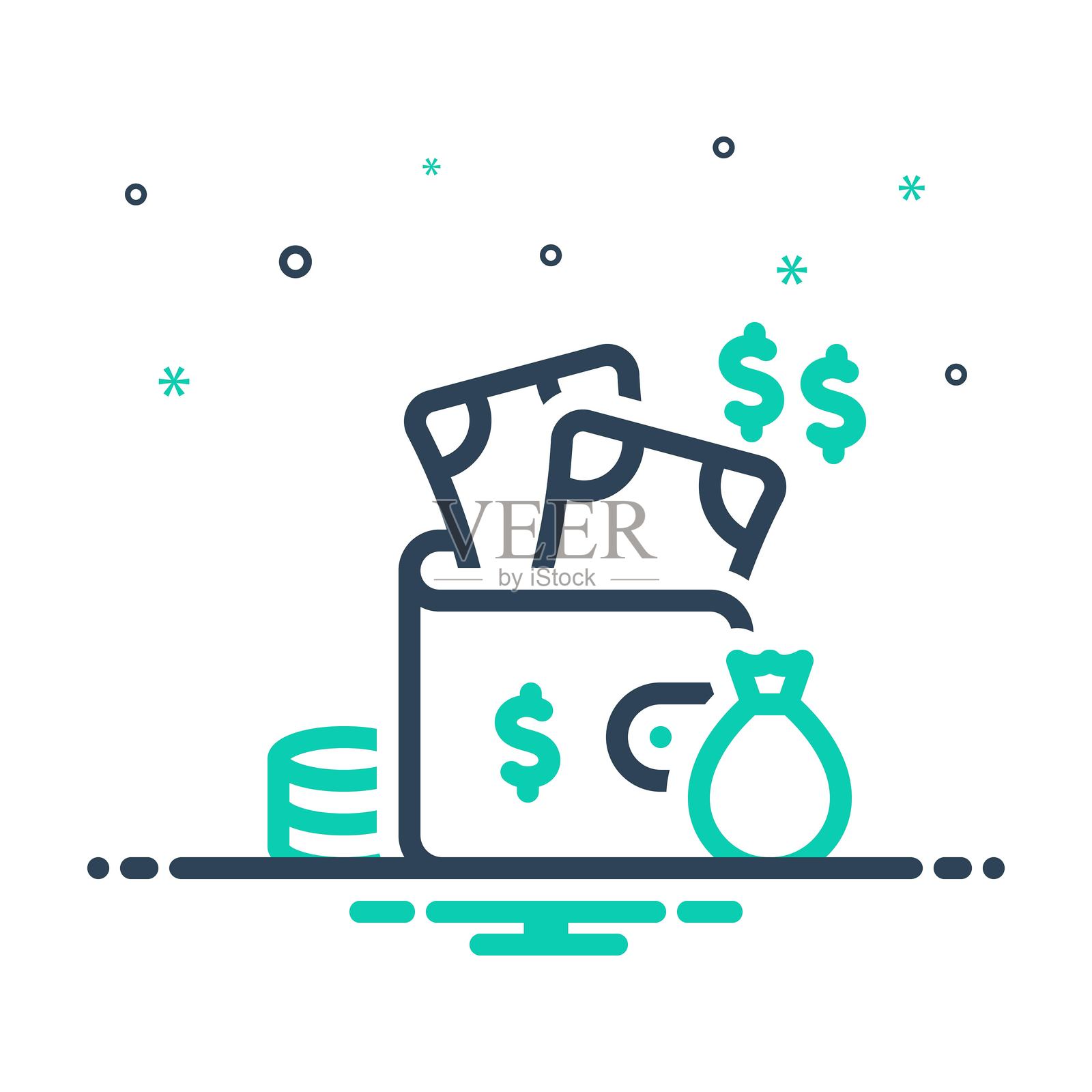 薪资支付插画图片素材