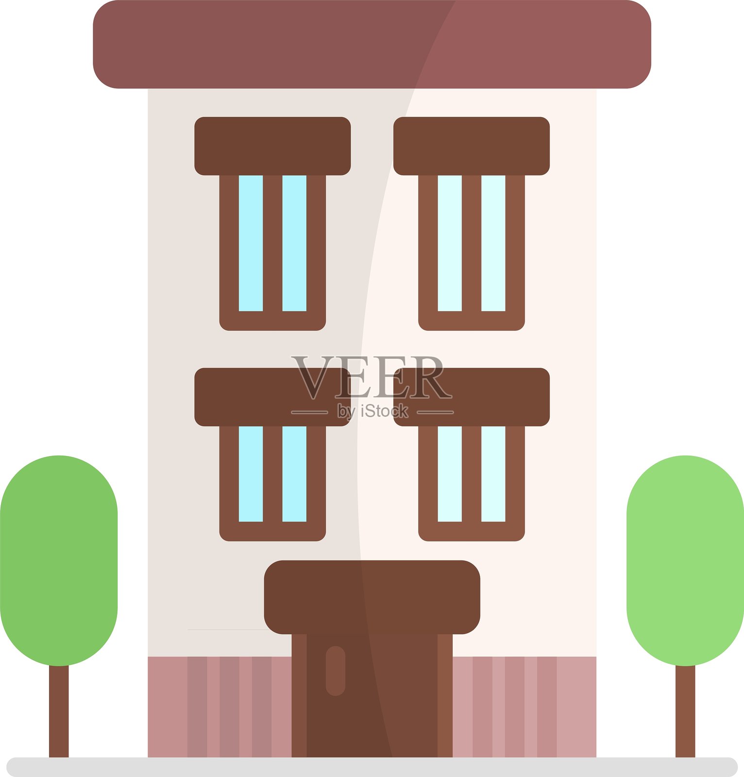 公寓图标插画图片素材