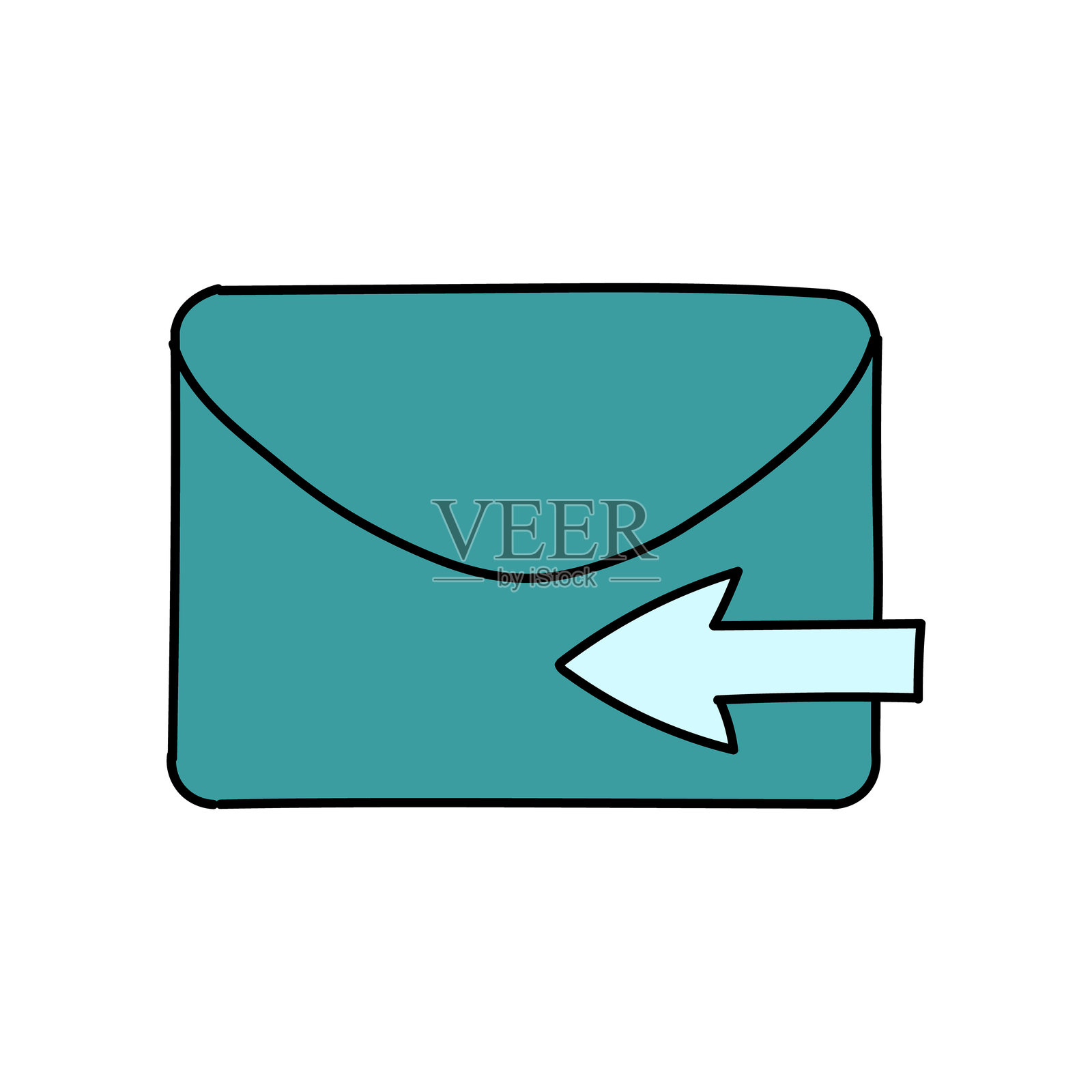 手绘回复邮件插画图片素材