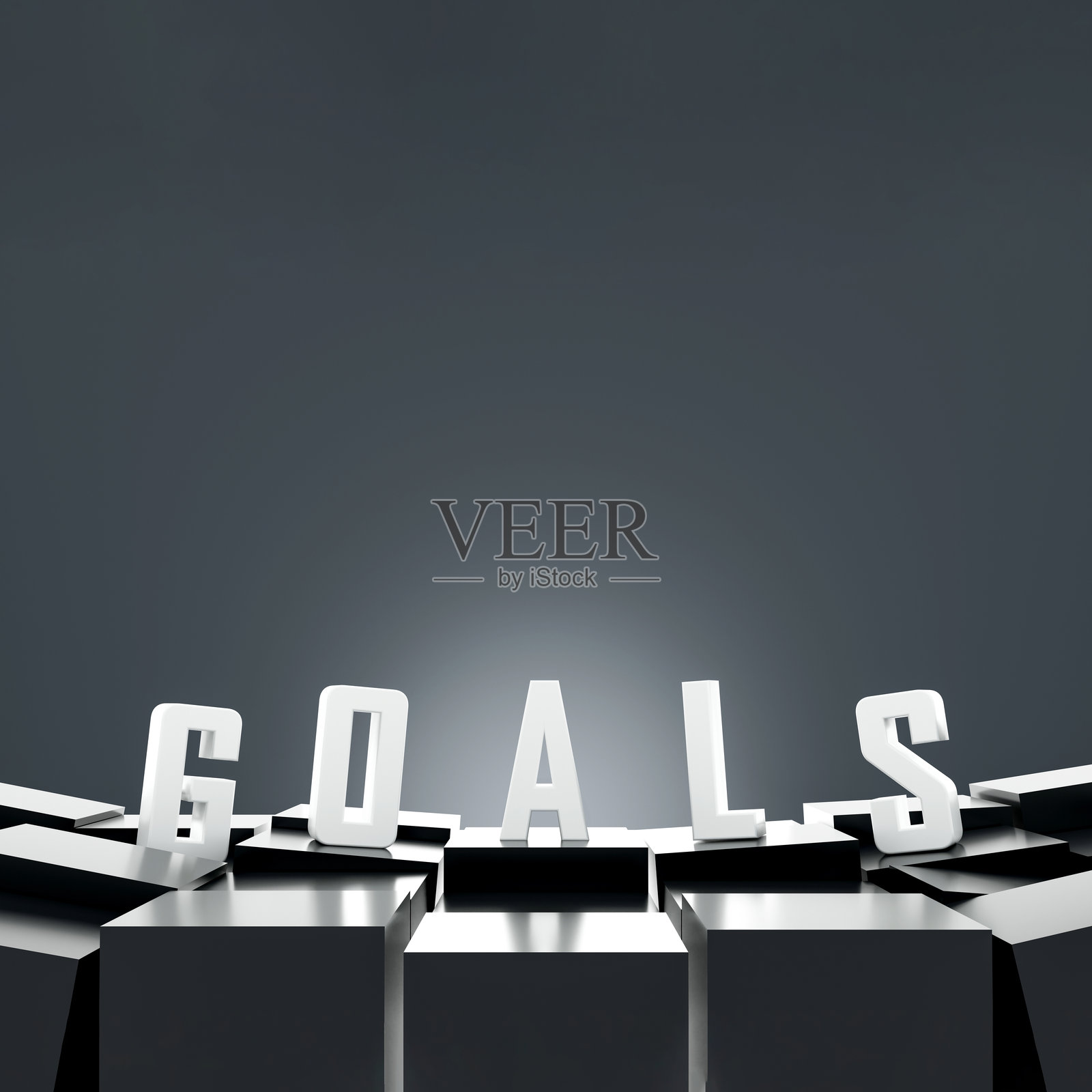 商业战略与成功概念，棋盘与目标。3D插图照片摄影图片