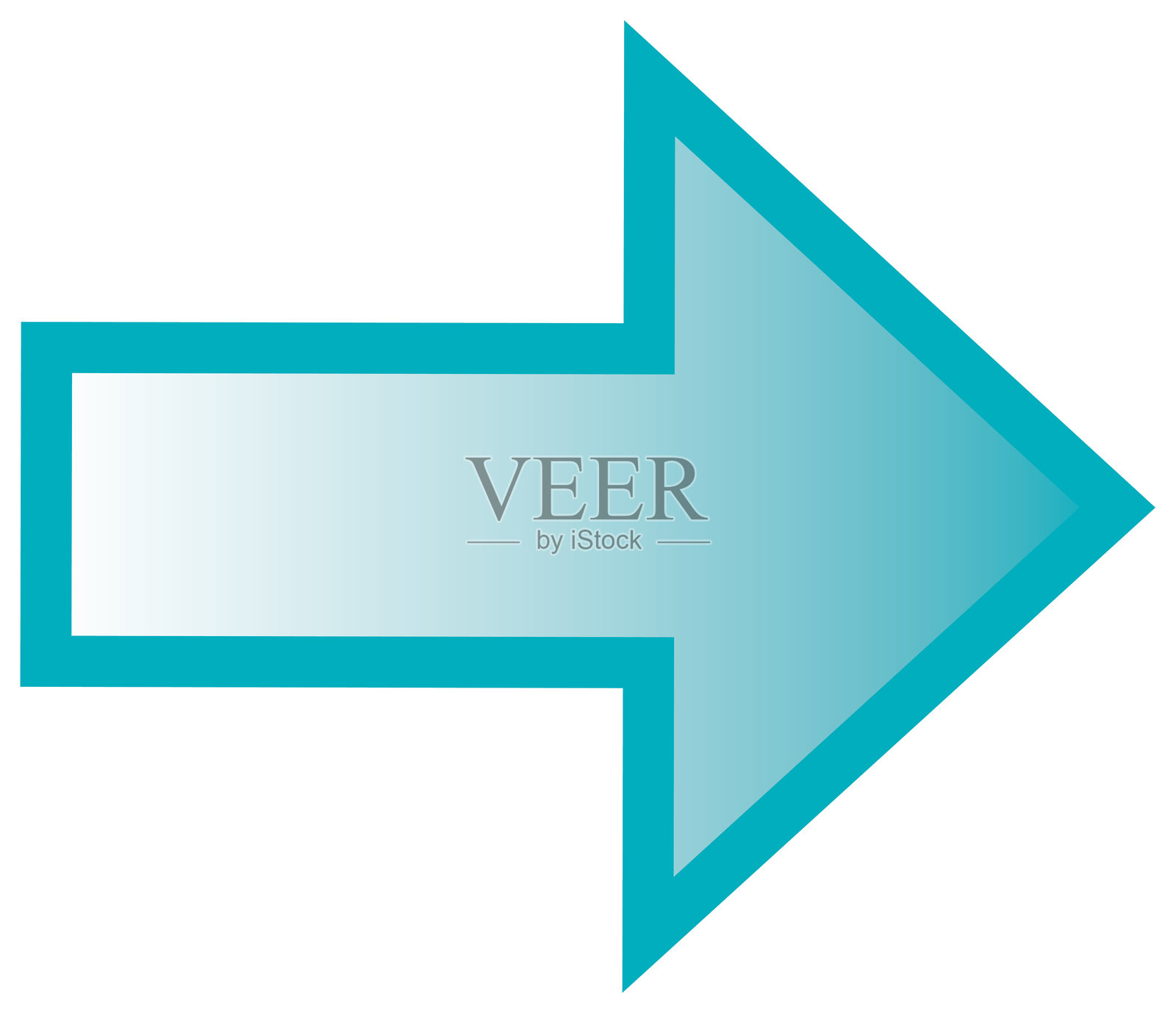 简单的渐变浅蓝色箭头插画图片素材