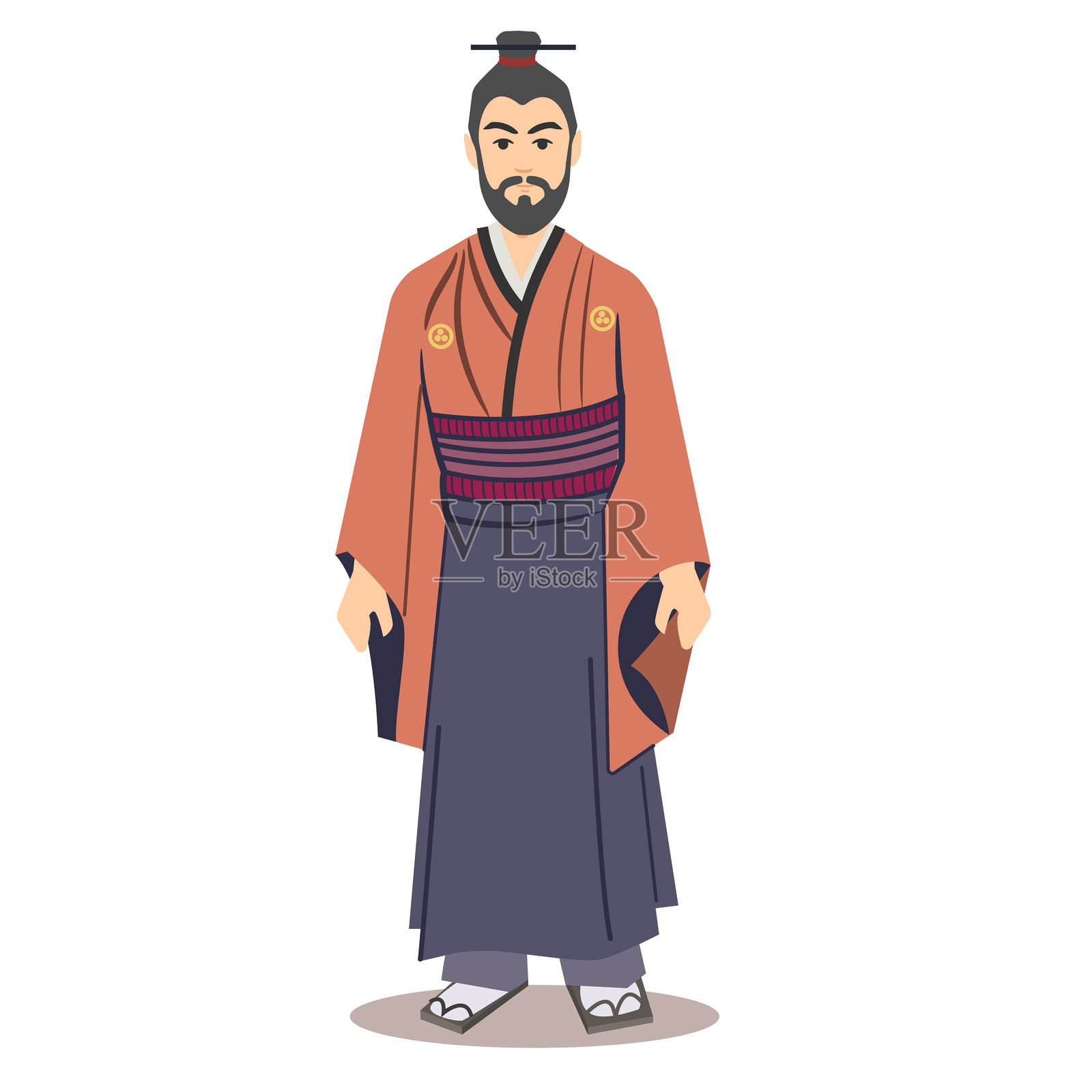 年轻的日本男性插画图片素材