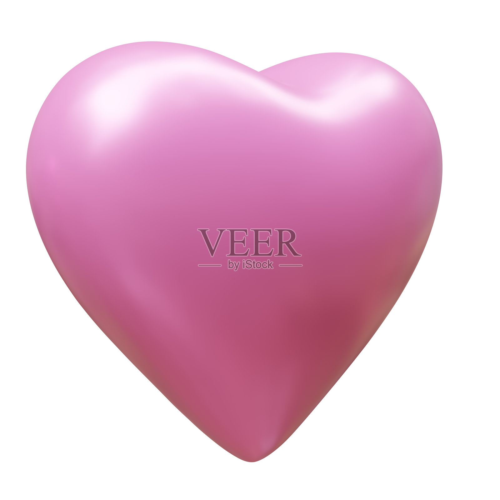 粉色心形图案，孤立在白色背景上，象征爱与母亲节的概念照片摄影图片