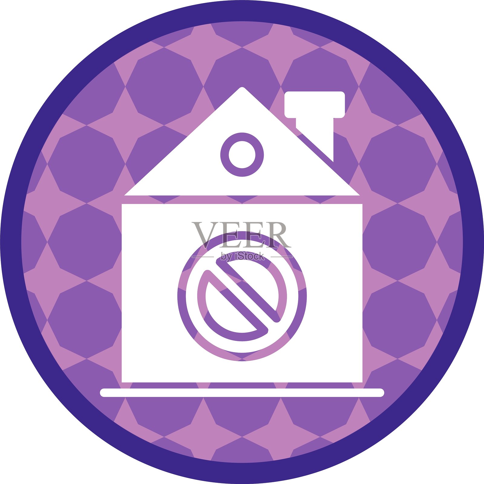 被阻止的图标插画图片素材