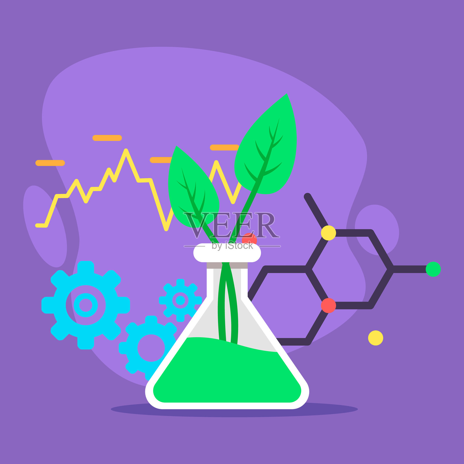 可持续科学创新的视觉表现插画图片素材