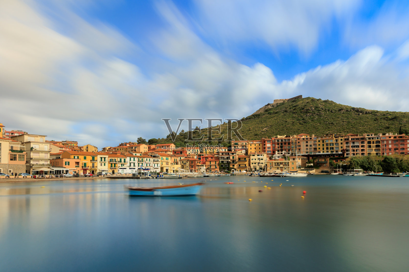 托斯卡纳的意大利海镇波尔图埃尔科莱照片摄影图片