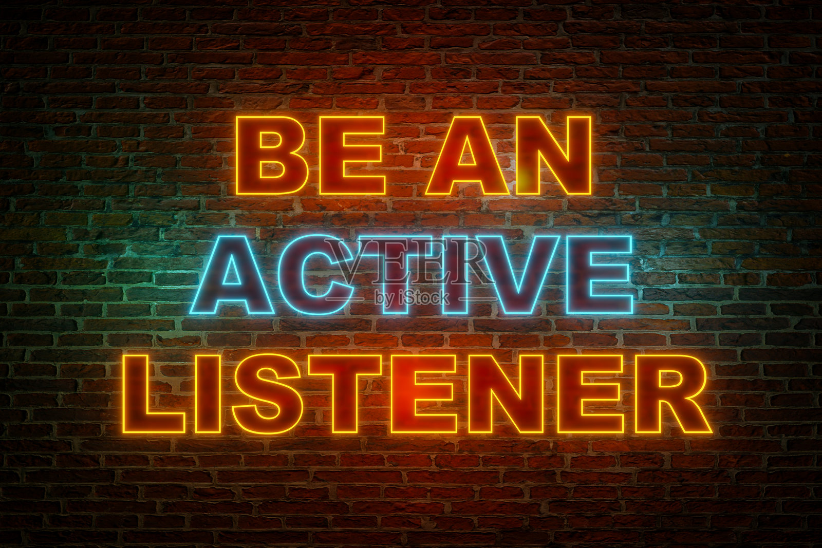 做一个积极的倾听者。照片摄影图片