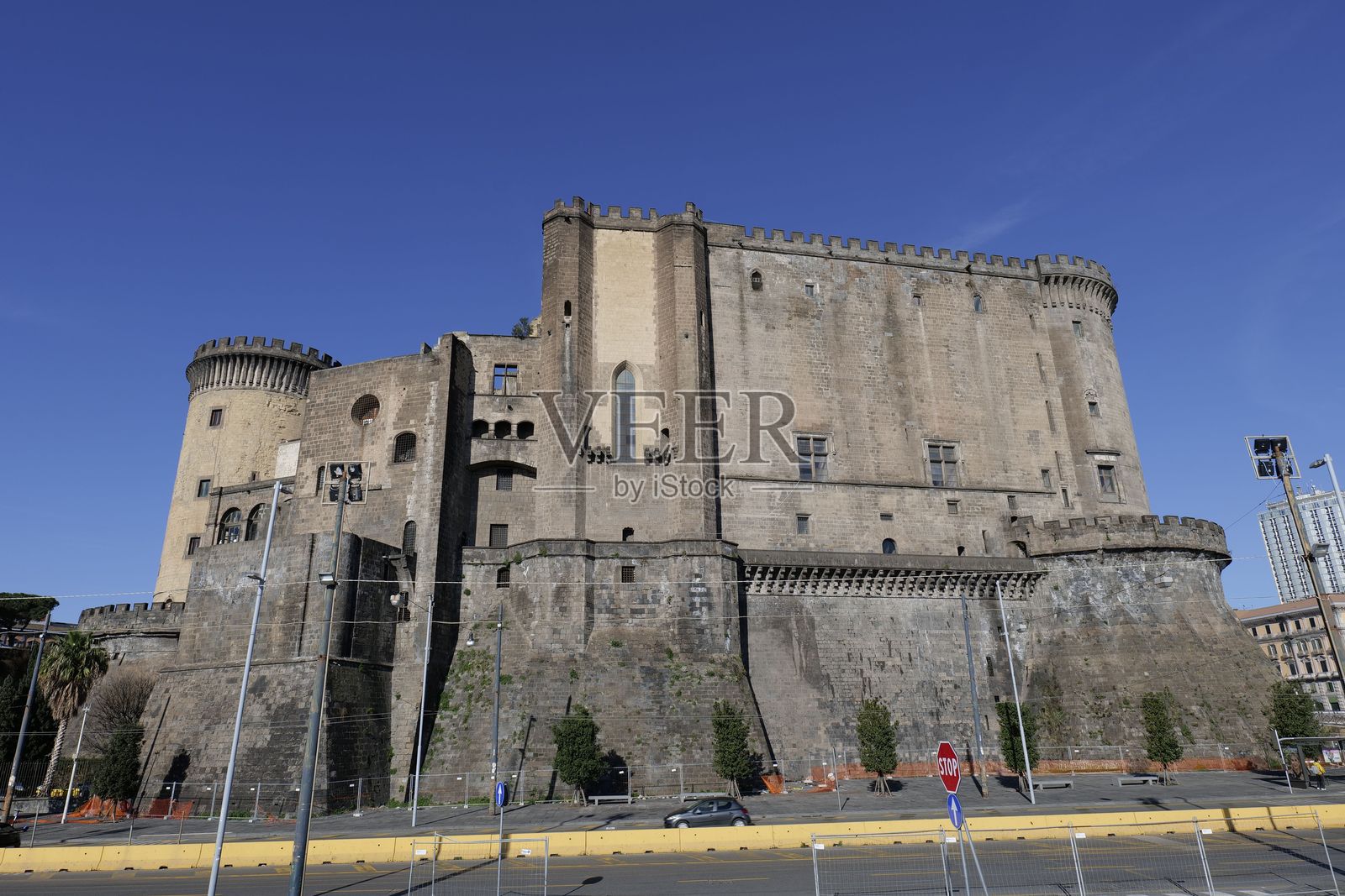 意大利的那不勒斯市。照片摄影图片