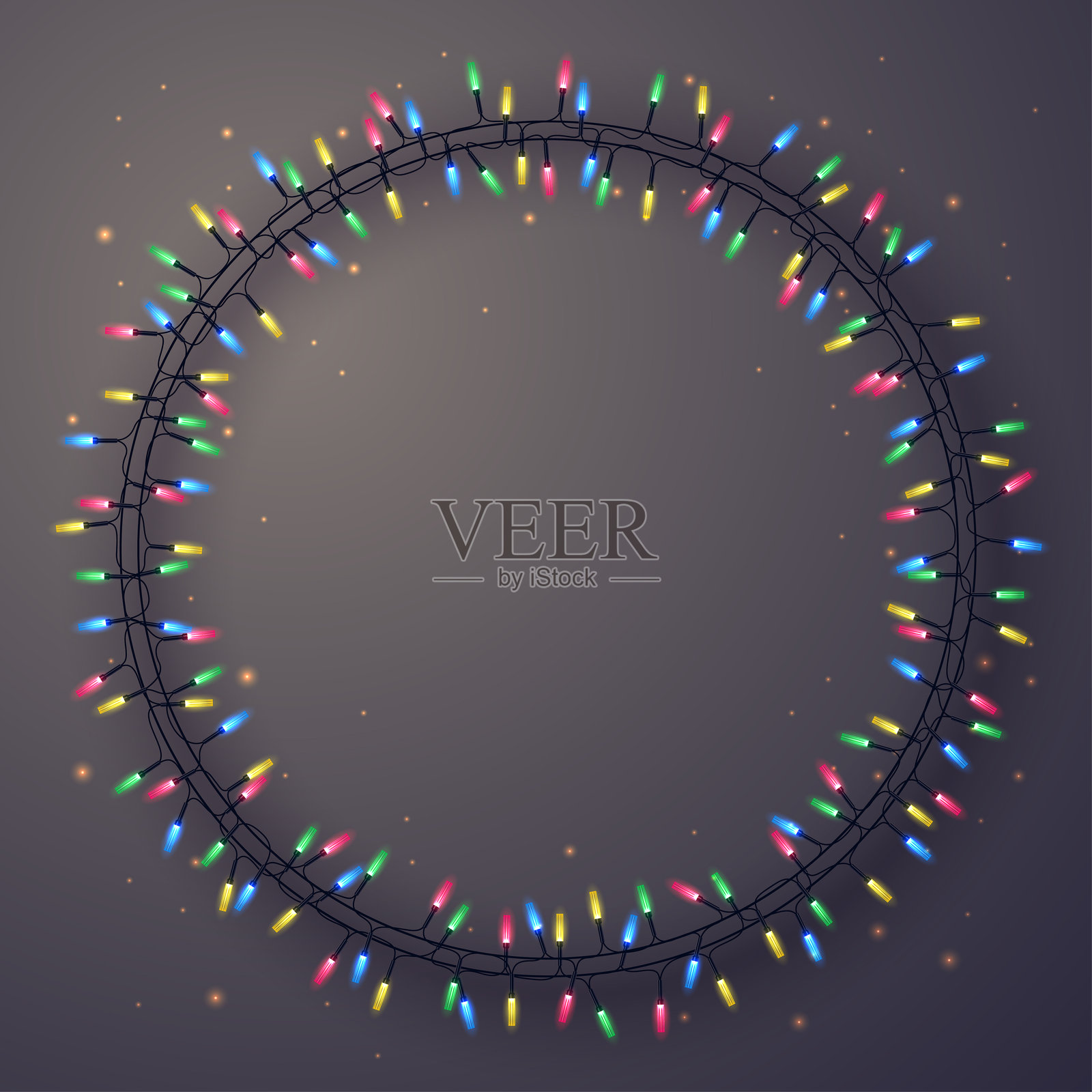 灯饰花环矢量图像插画图片素材