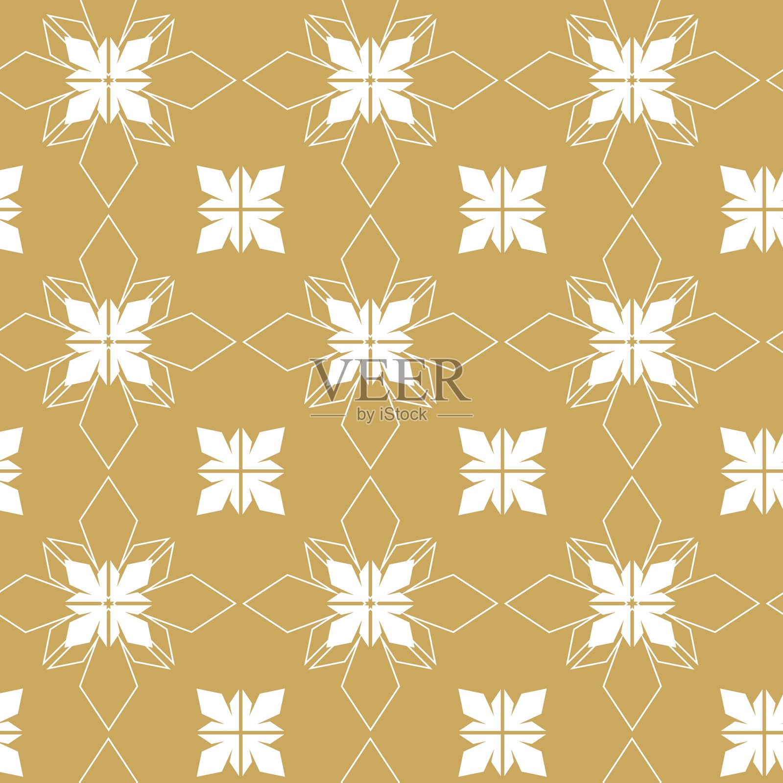 抽象几何图案，包含十字、条纹和线条。无缝矢量背景。插画图片素材