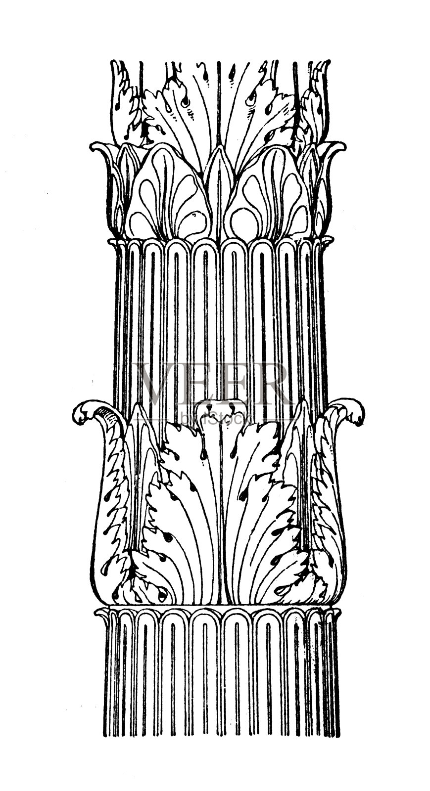 烛台柱支撑装饰，装饰品，设计元素插画图片素材