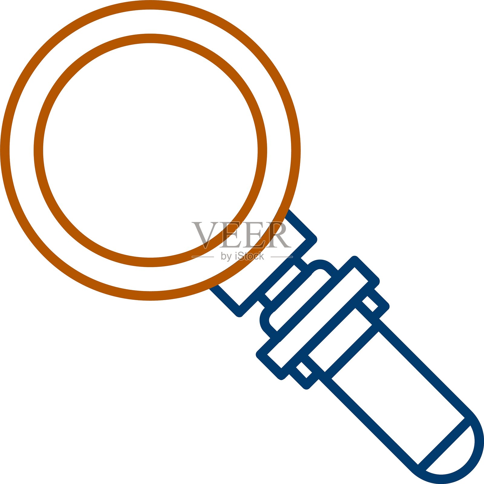 放大镜图标插画图片素材