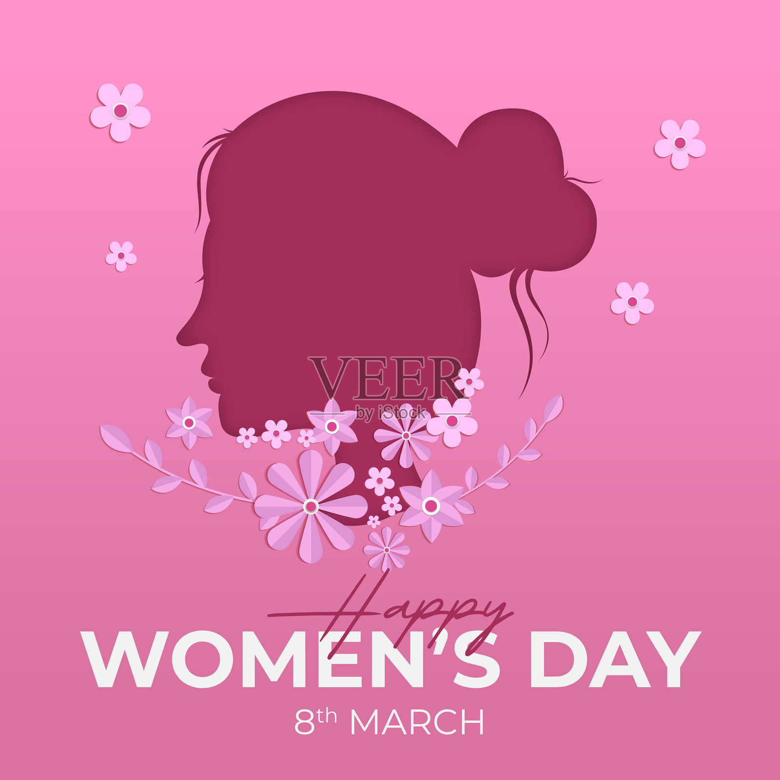 国际妇女节快乐插画图片素材