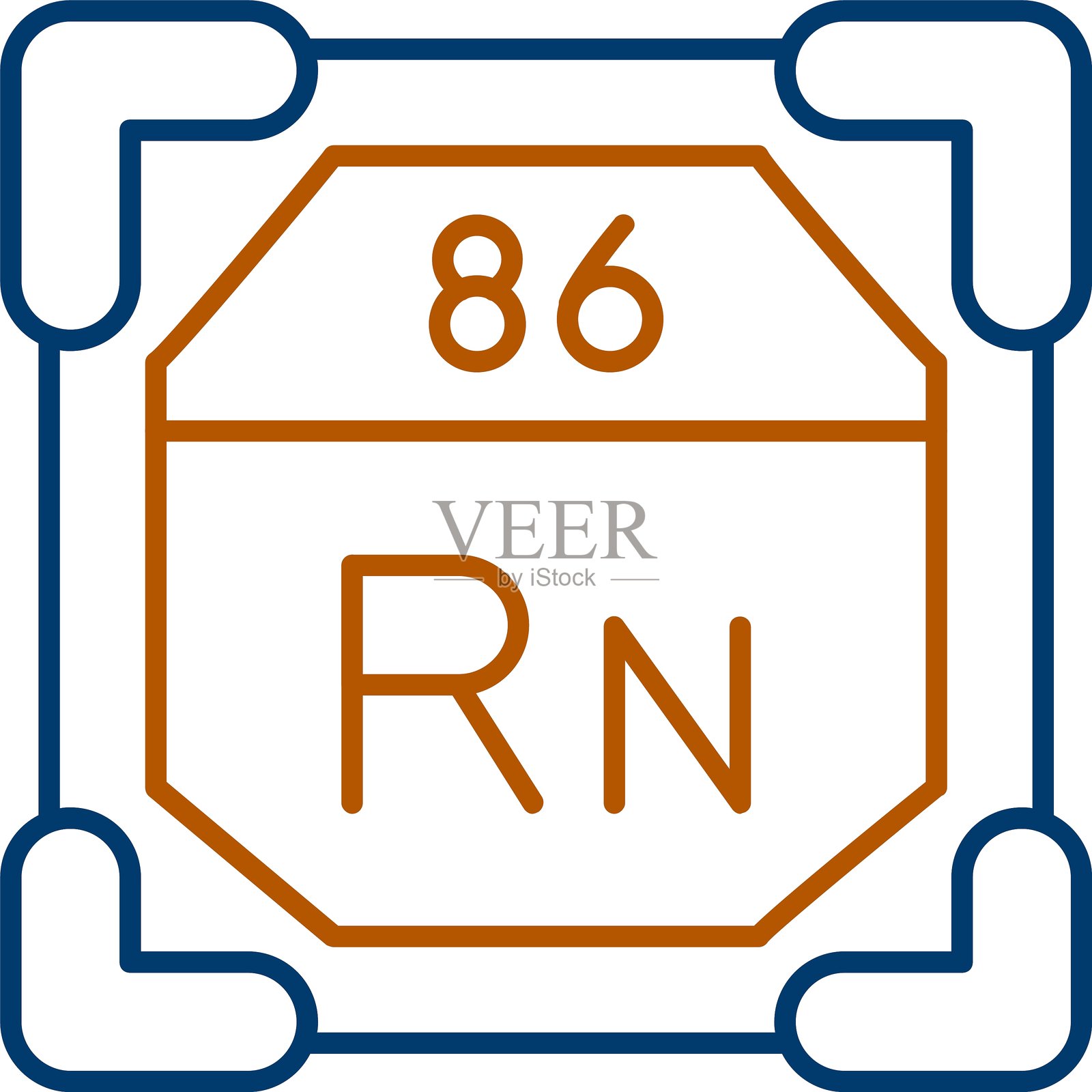 86氡图标插画图片素材