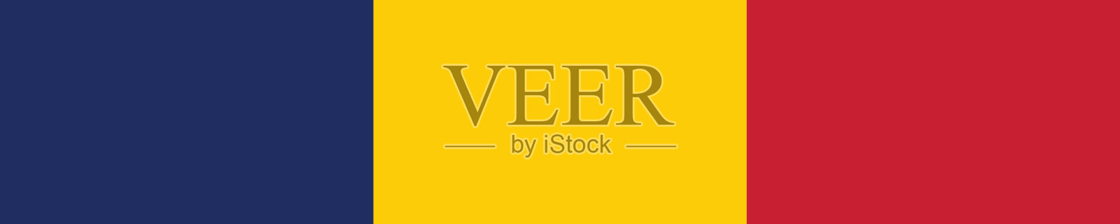 乍得国旗横幅插画图片素材