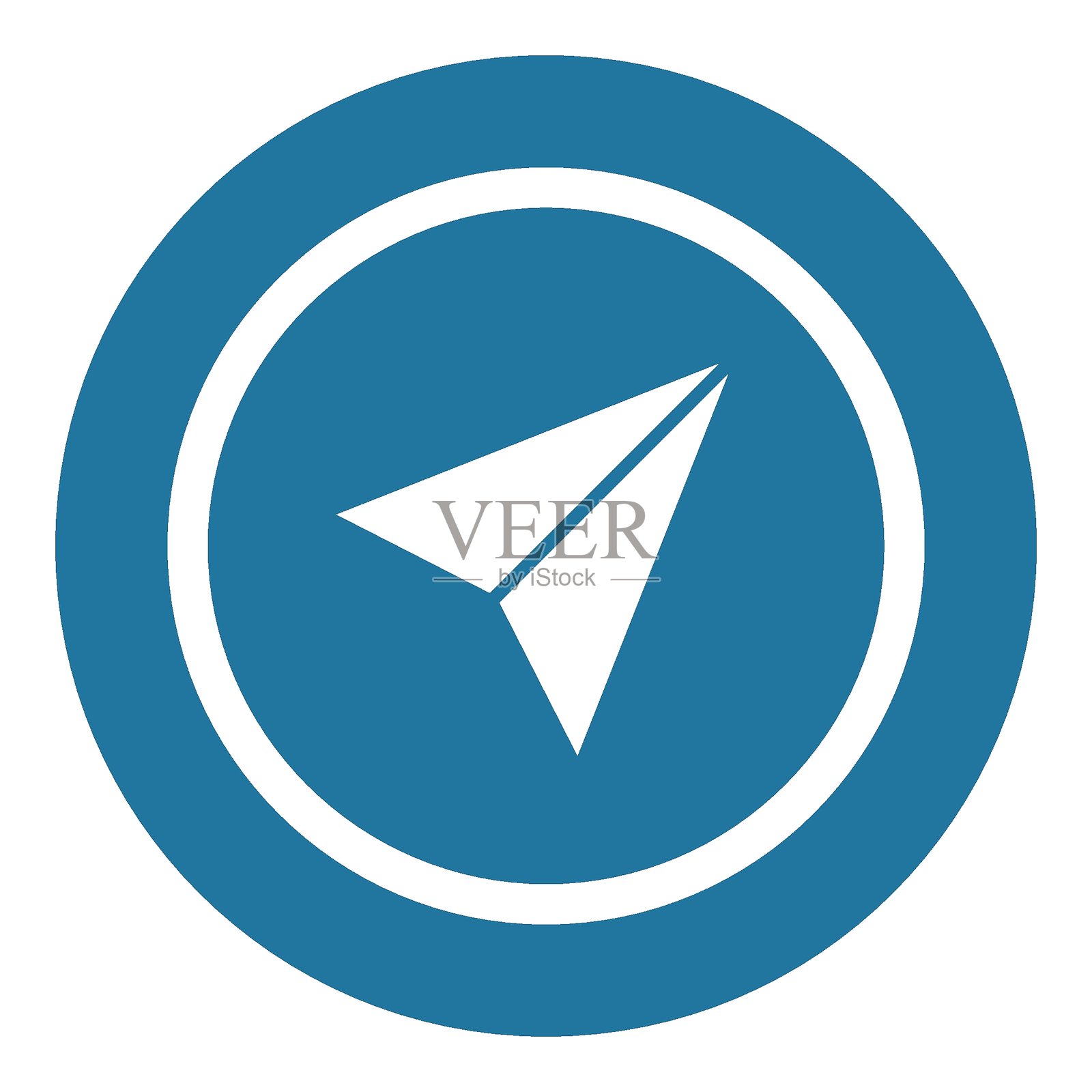 可轻松编辑或修改的指南针轮廓矢量图标插画图片素材