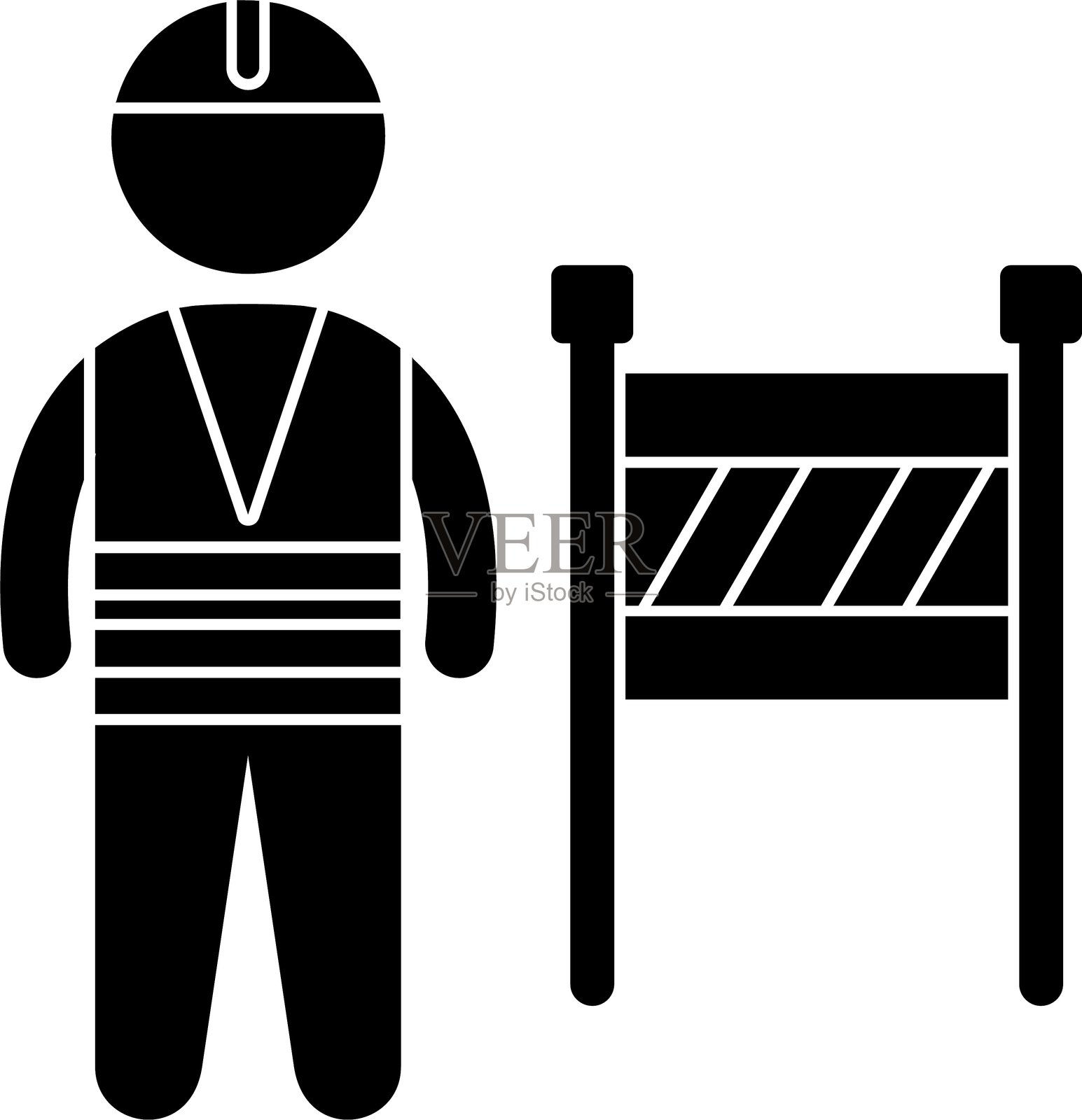 建筑安全工人插画图片素材