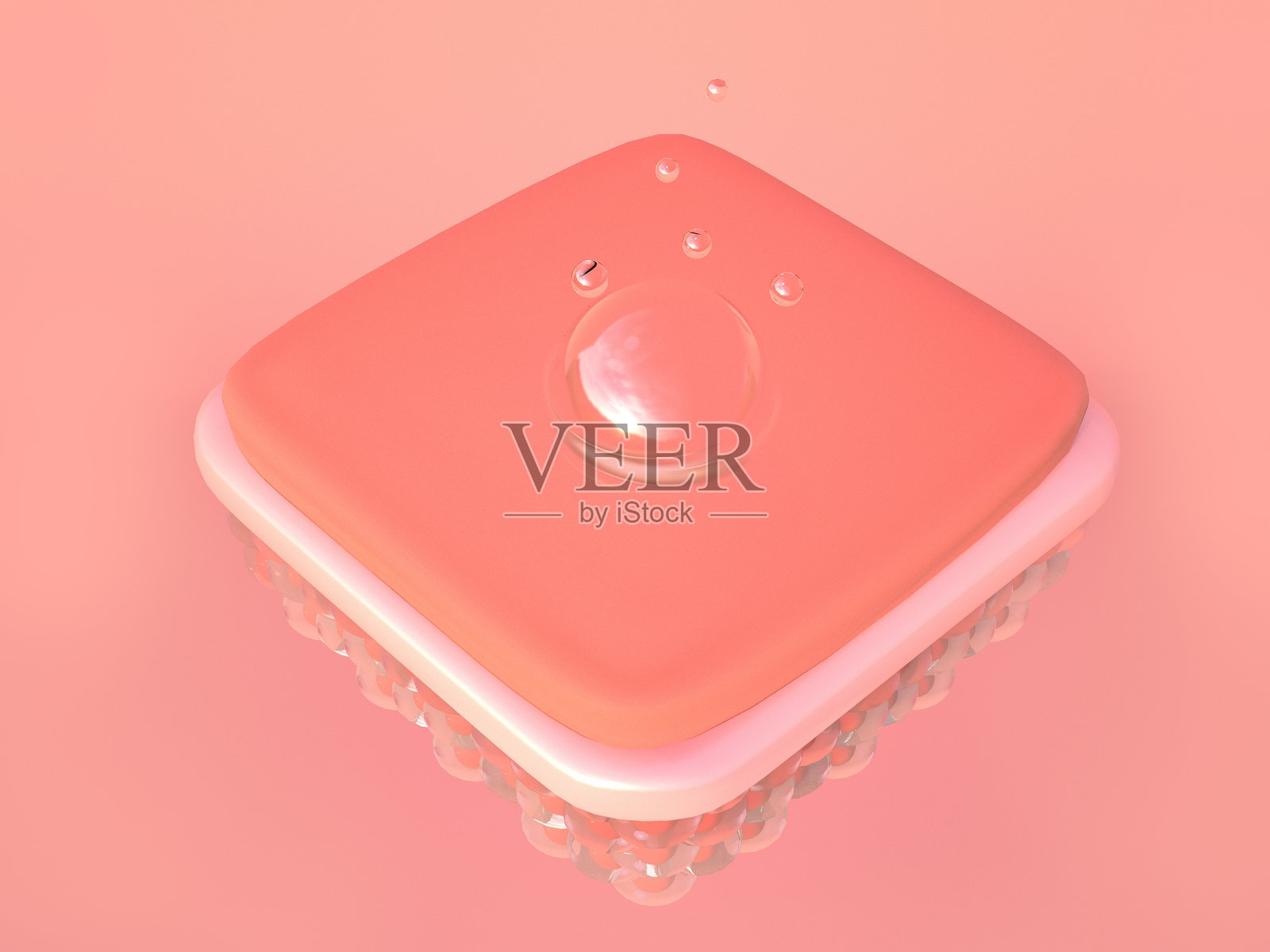 皮肤修复。3D渲染。照片摄影图片