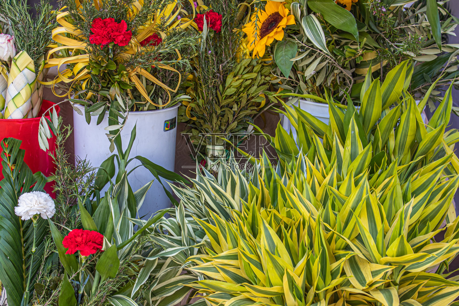 棕枝主日花束照片摄影图片