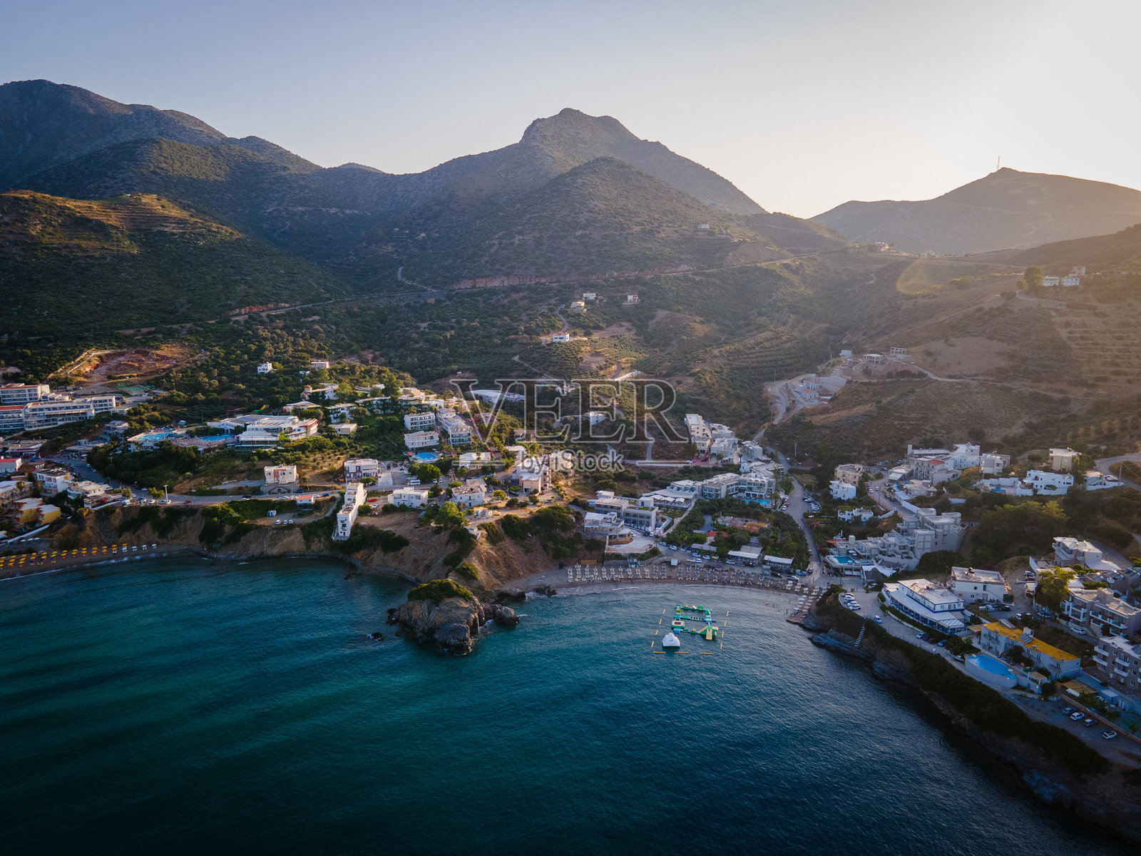 克里特岛北部的巴厘泻湖海滩照片摄影图片