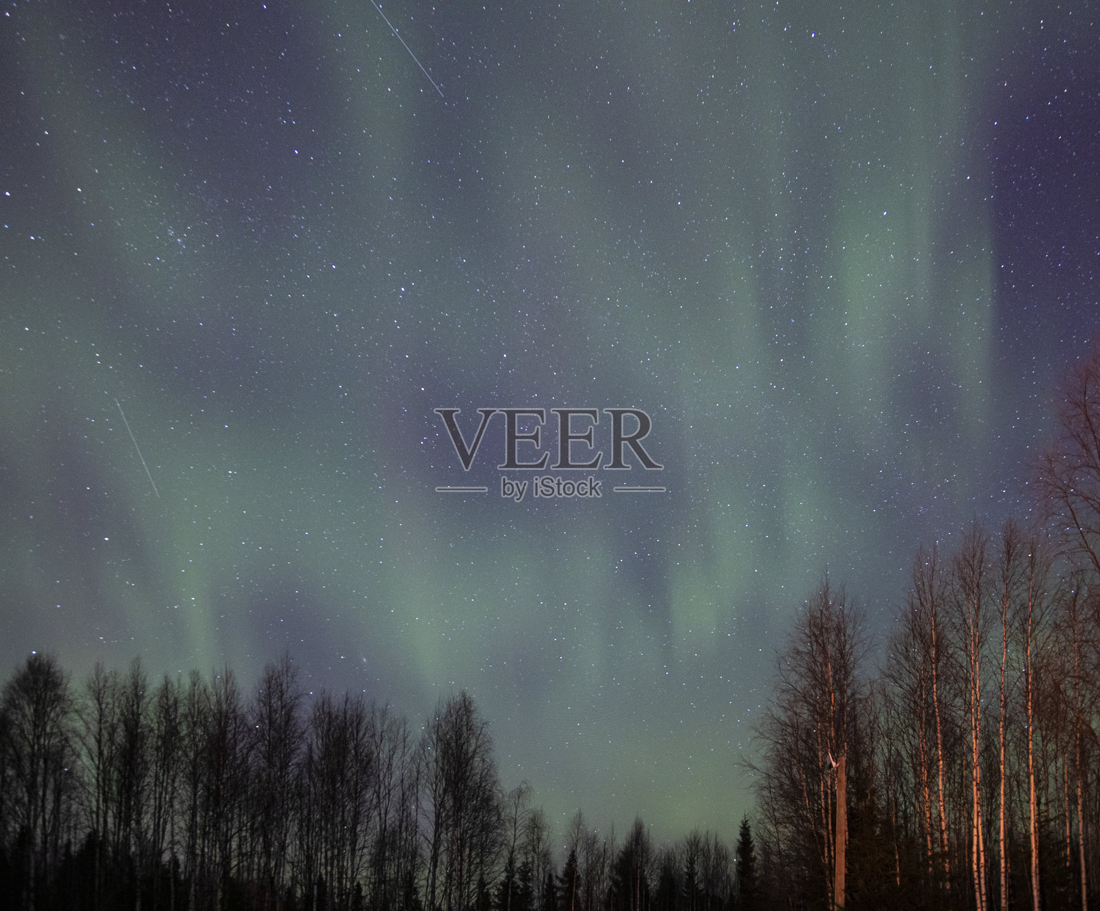 罗瓦涅米的北极光照片摄影图片