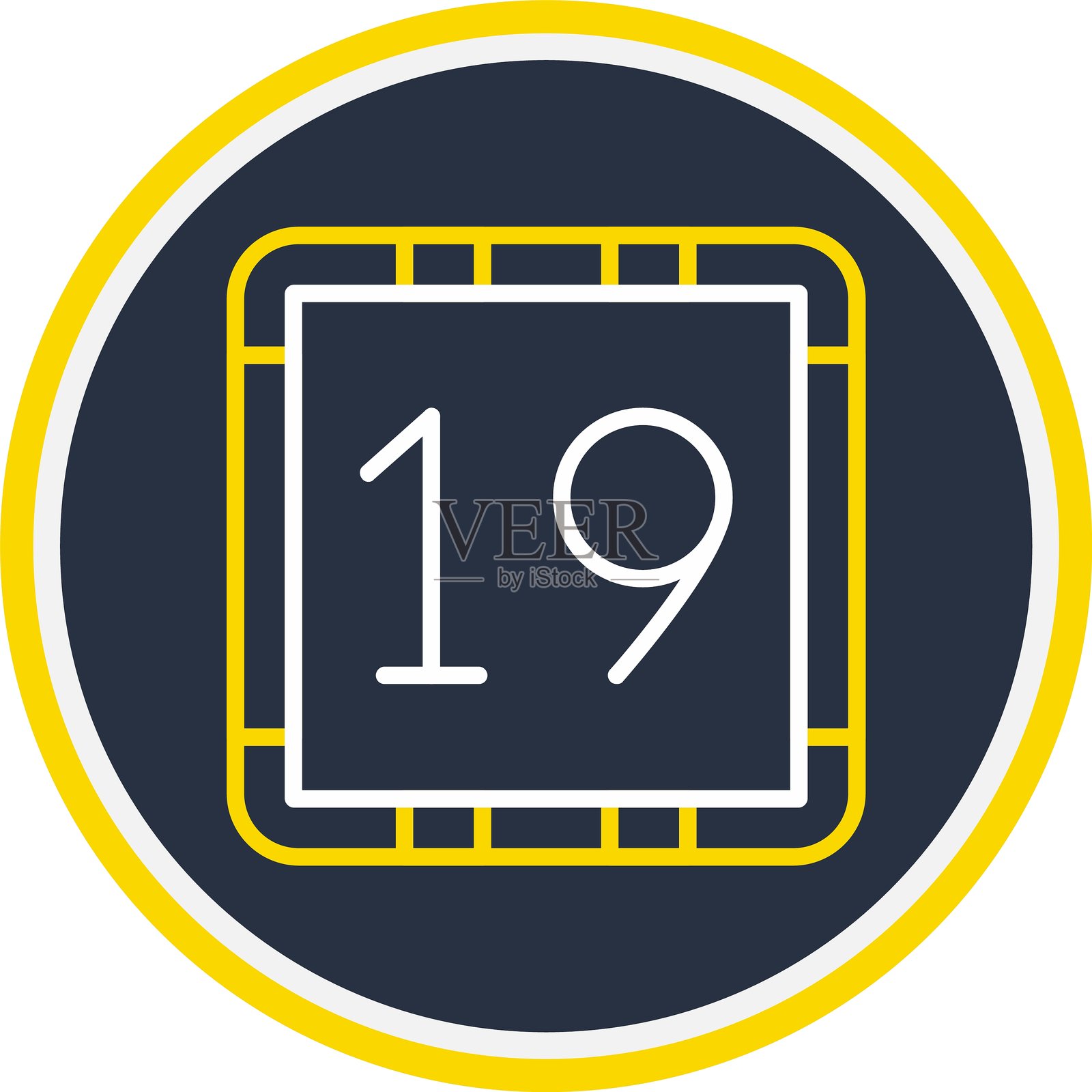 19 十九图标插画图片素材