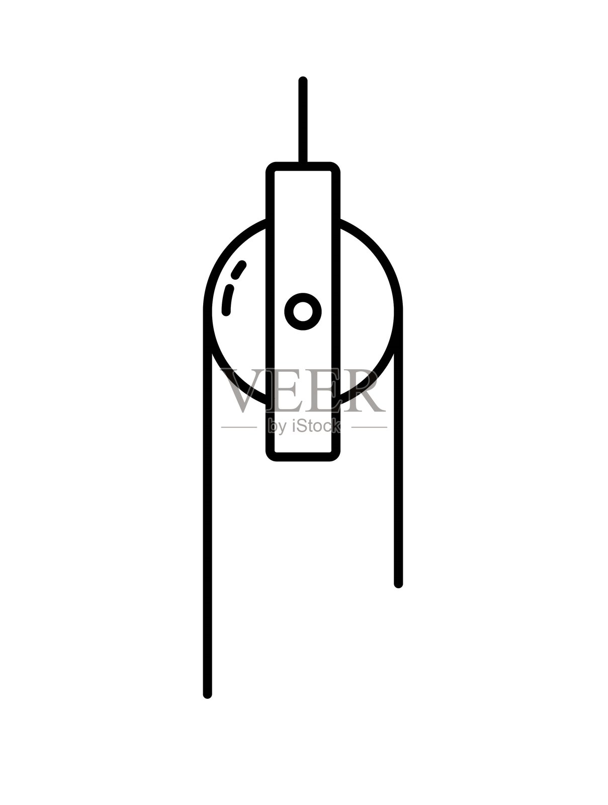 滑轮图标，最佳线条图标的矢量图。插画图片素材