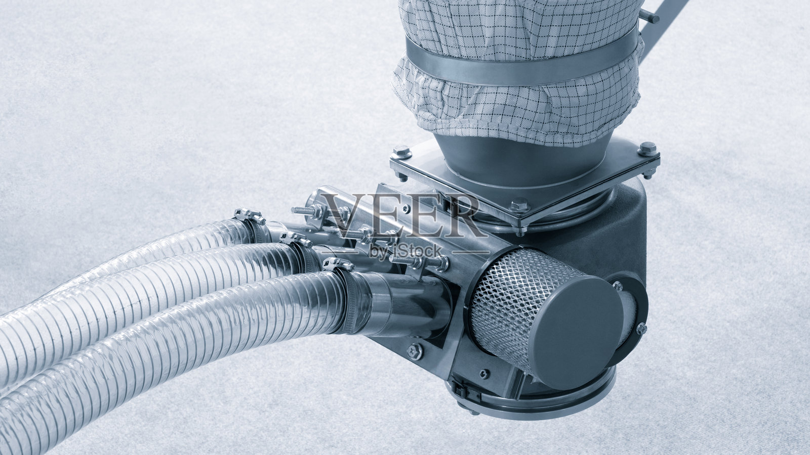 用于制造PVC塑料挤出技术产品的生产机器照片摄影图片