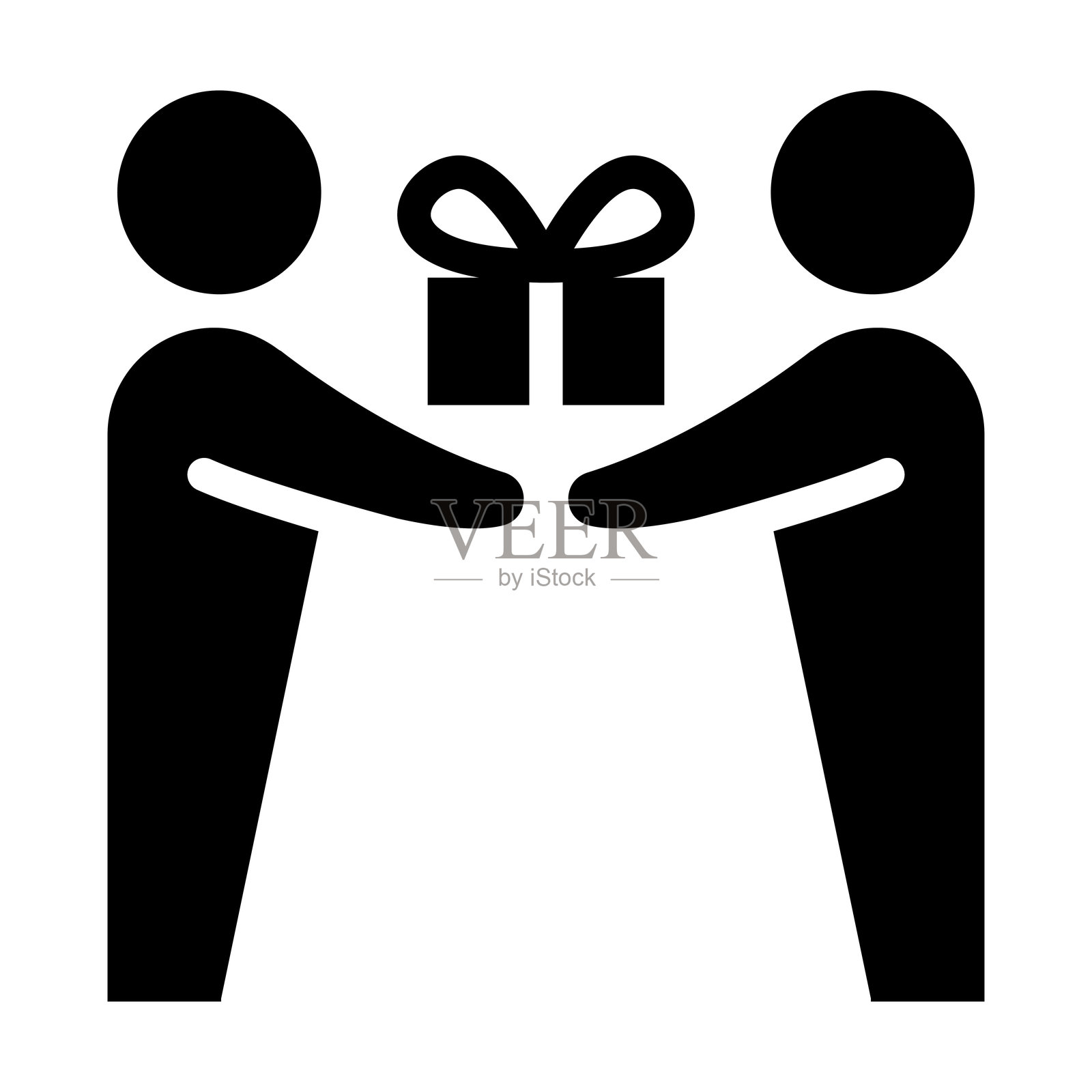 平面图标风格的礼品盒图标插画图片素材