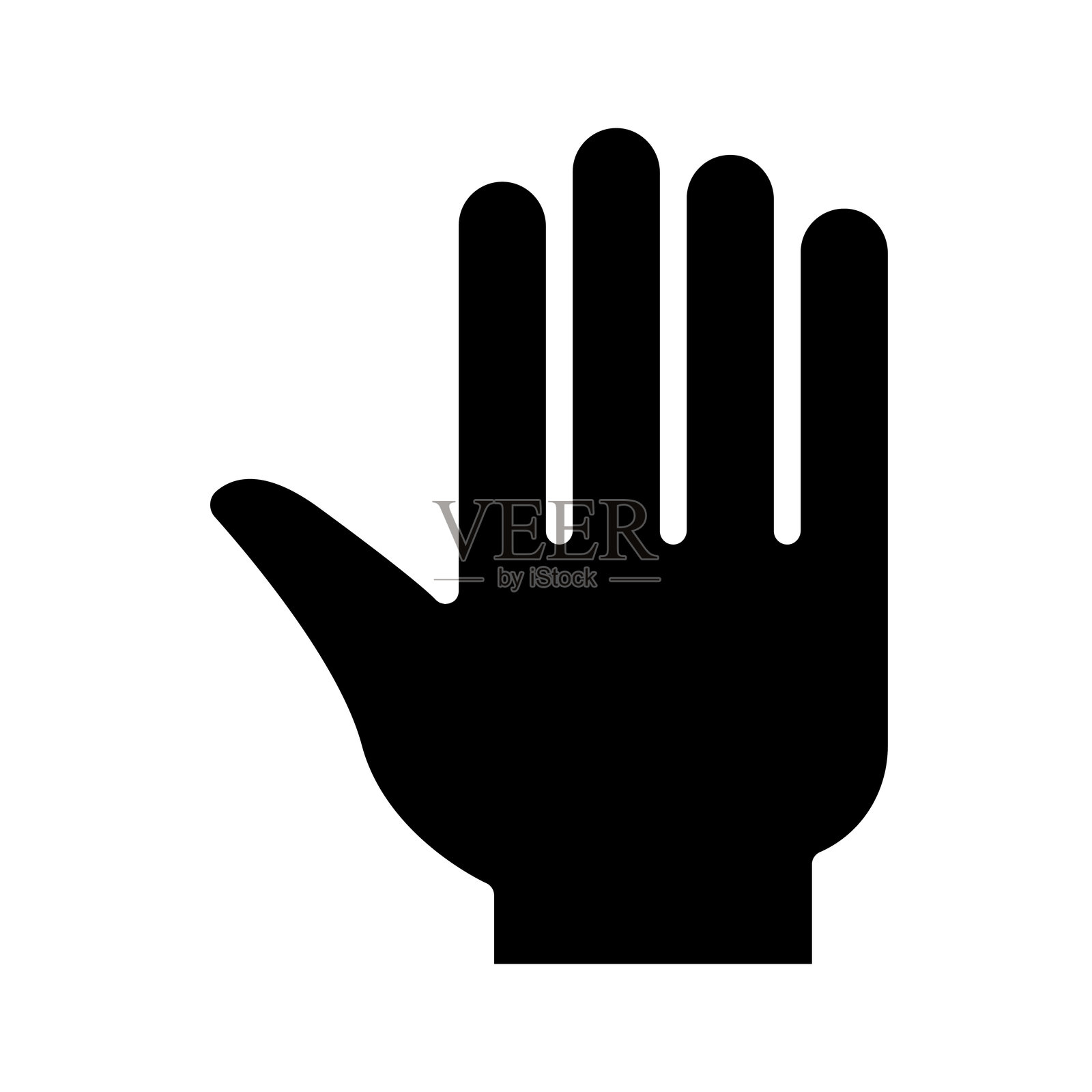 平面图标风格的棕榈树图标插画图片素材