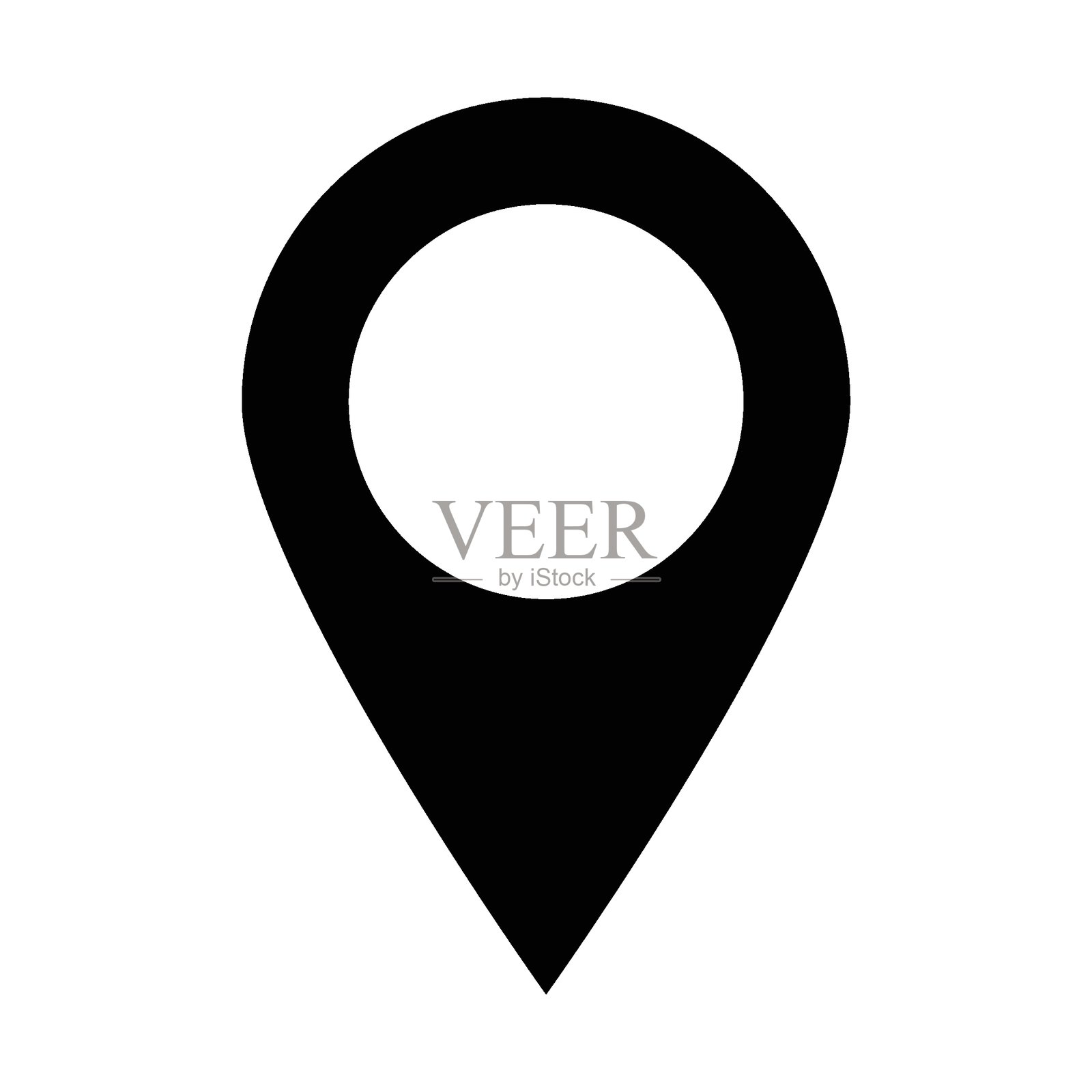 可轻松编辑或修改的地址轮廓矢量图标插画图片素材