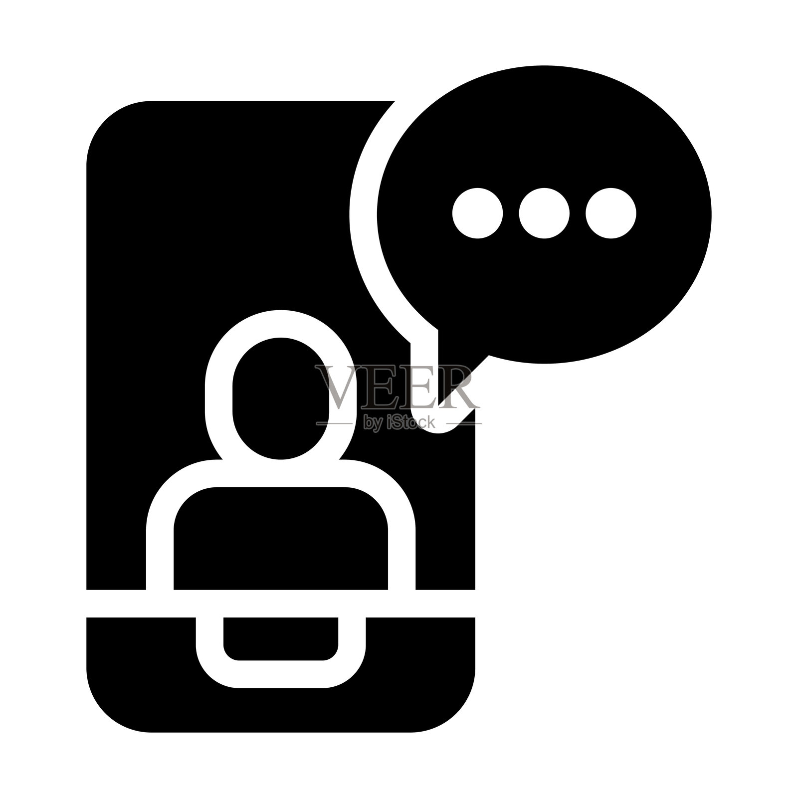 扁平图标风格的视频通话图标插画图片素材