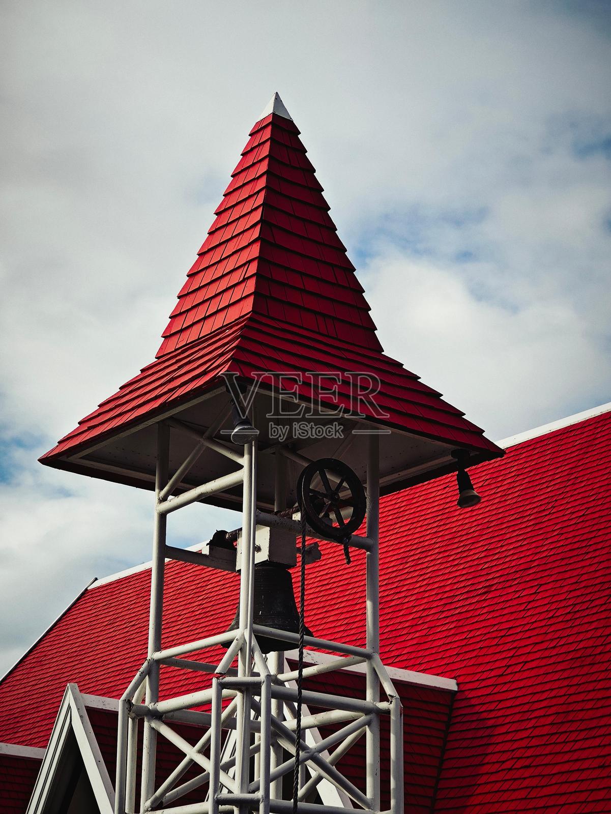 红色钟楼照片摄影图片