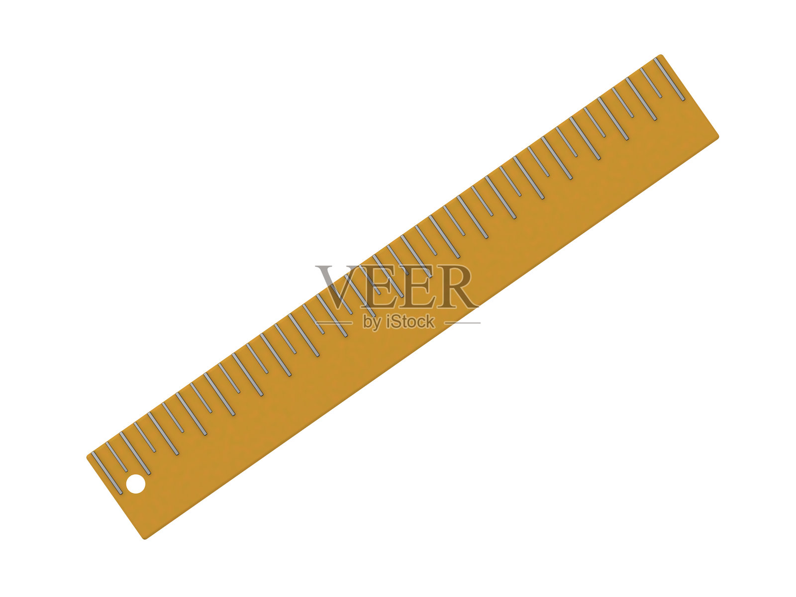 倾斜放置的尺子的3D渲染图照片摄影图片