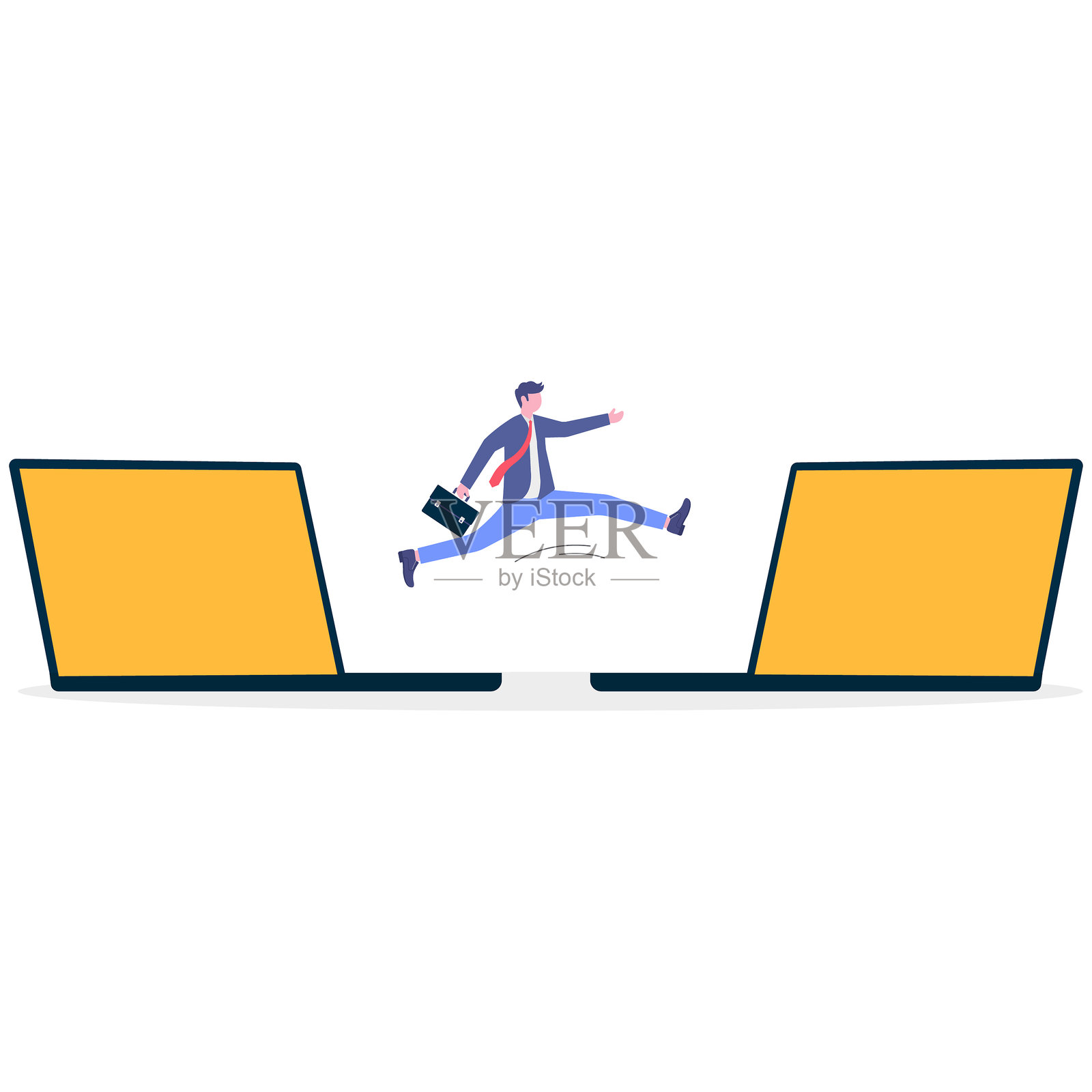 社交媒体插图，商业概念，网页设计插画图片素材