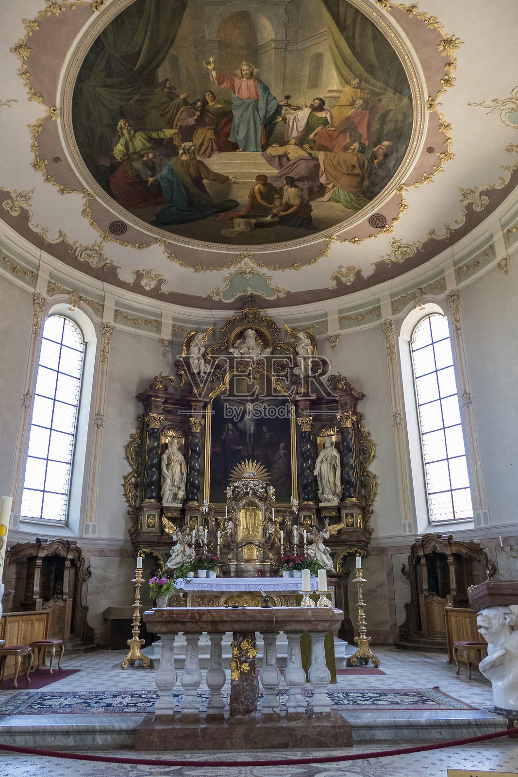 德国巴伐利亚州慕尼黑的圣加尔教堂，圣雅各之路照片摄影图片