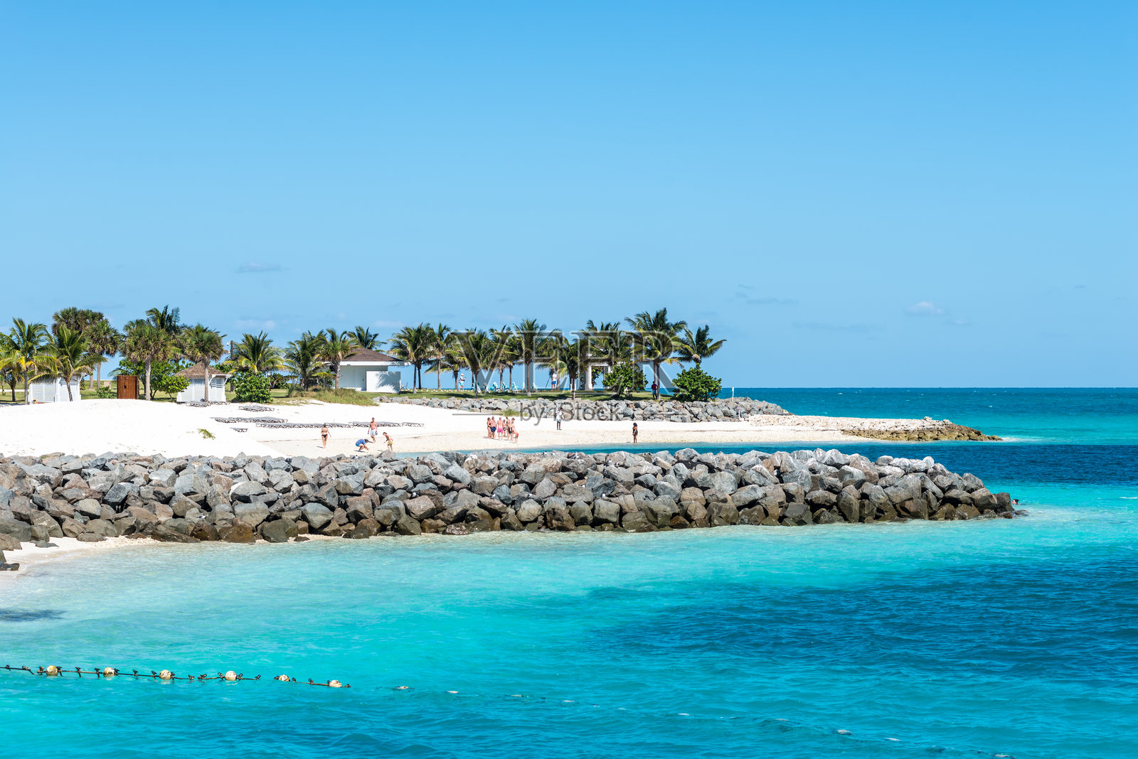 巴哈马的海洋凯岛上的天堂沙滩和比米尼海滩照片摄影图片