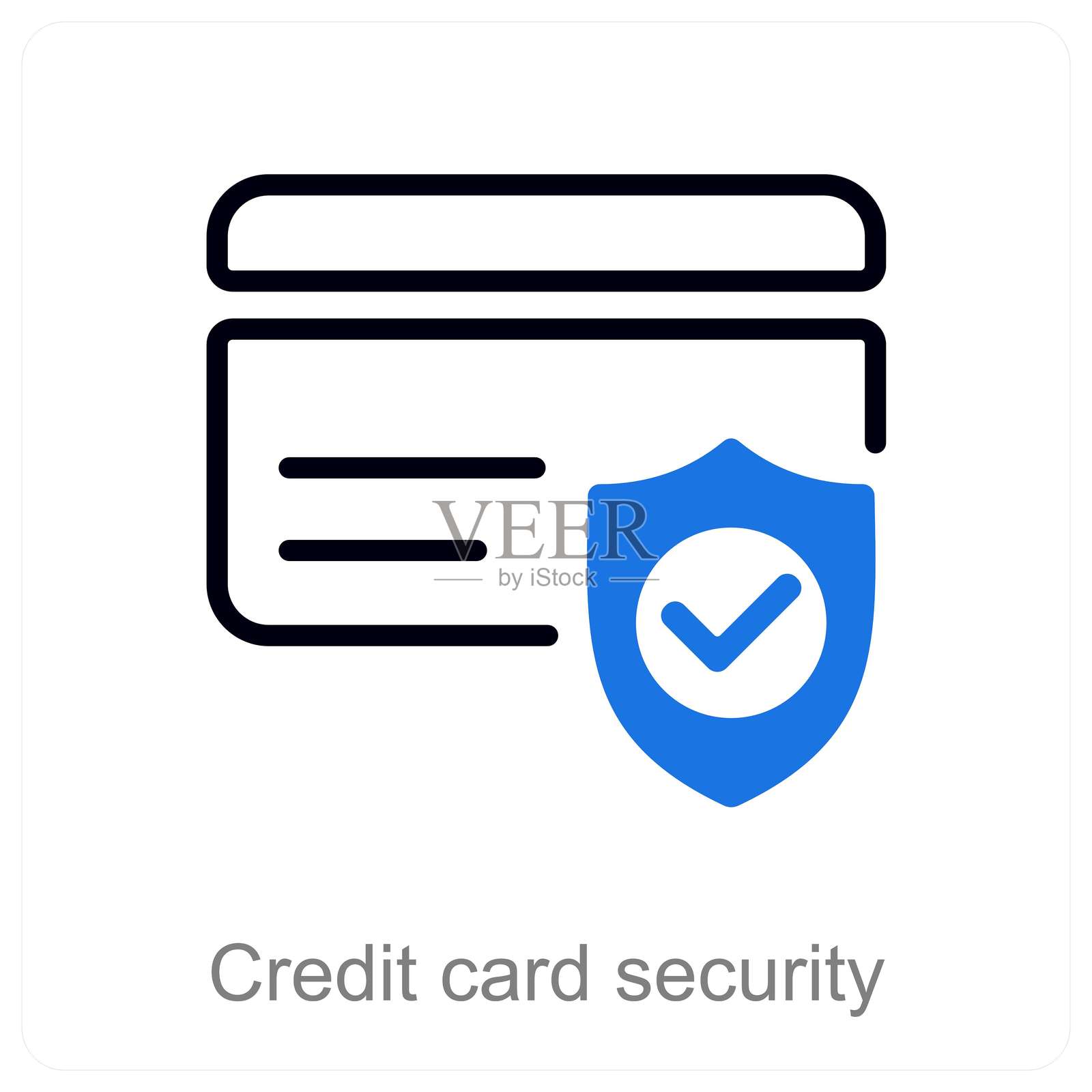 信用卡安全插画图片素材